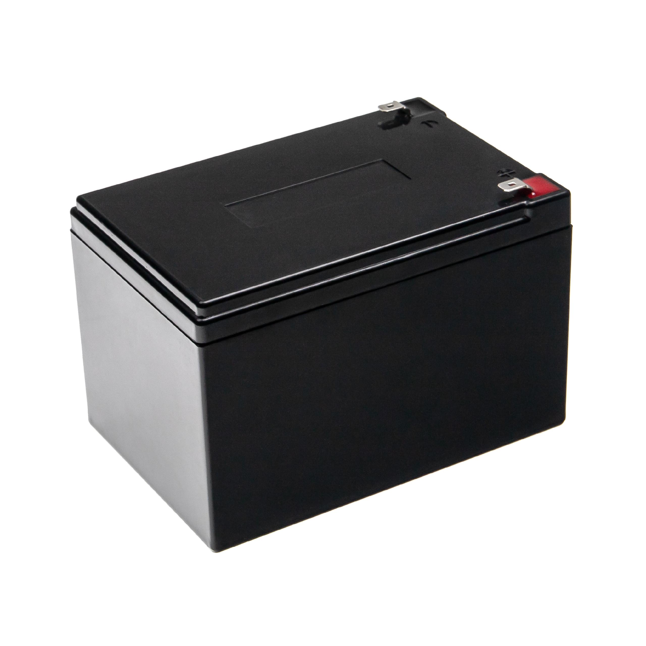 Bordbatterie Akku passend für Wohnmobil, Boot, Solaranlage - 12 Ah 12,8V LiFePO4, 12000mAh, schwarz