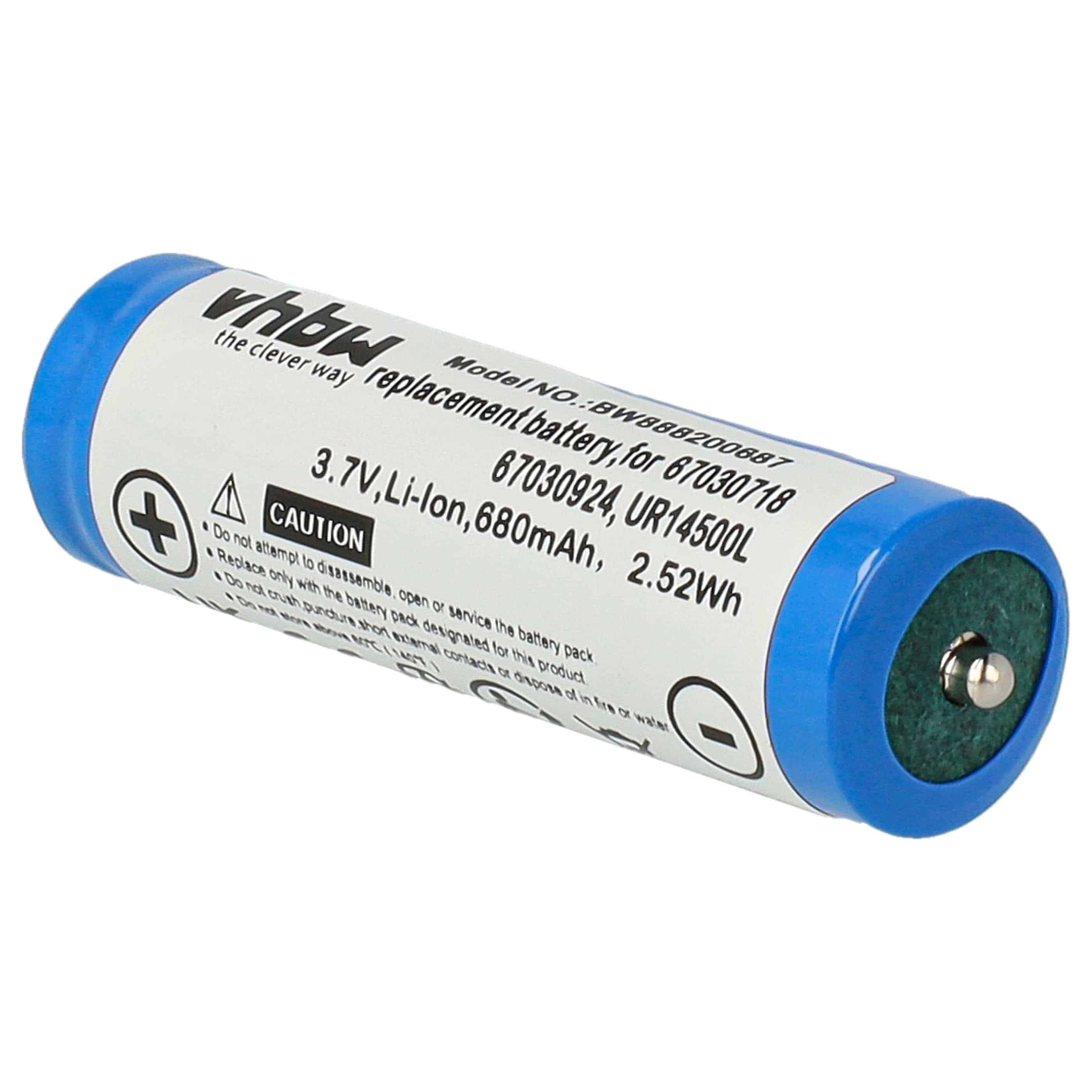 Rasierer-Akku (2 Stück) als Ersatz für Braun 67030924, 67030718, 7030924, 81489177 - 680mAh 3,7V Li-Ion