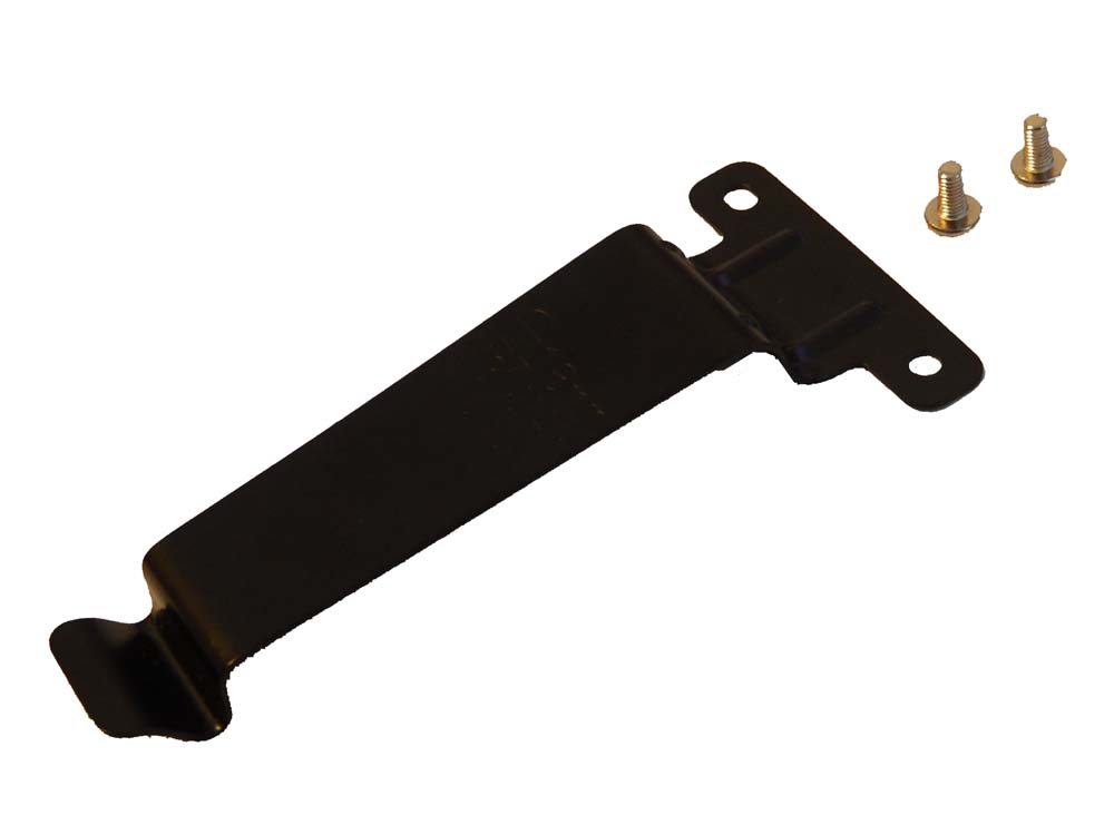 Gürtelclip für TH-205 Kenwood Funkgerät - Mit Befestigungsschrauben, Metall, Schwarz