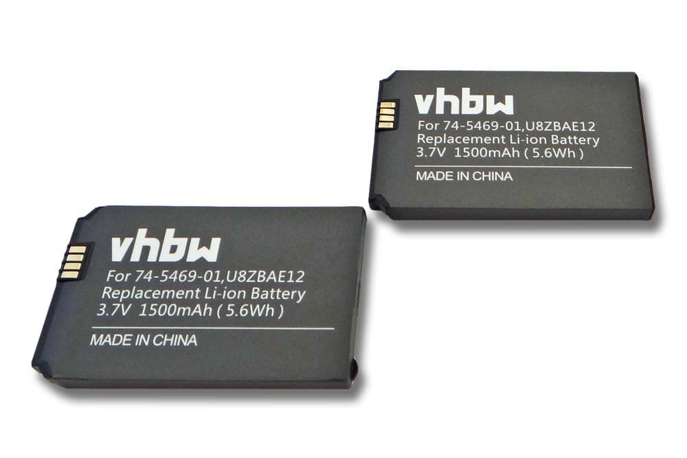 2x Batteries remplace Cisco 74-5469-01, 74-5468-01 pour téléphone Cisco - 1500mAh 3,7V Li-ion