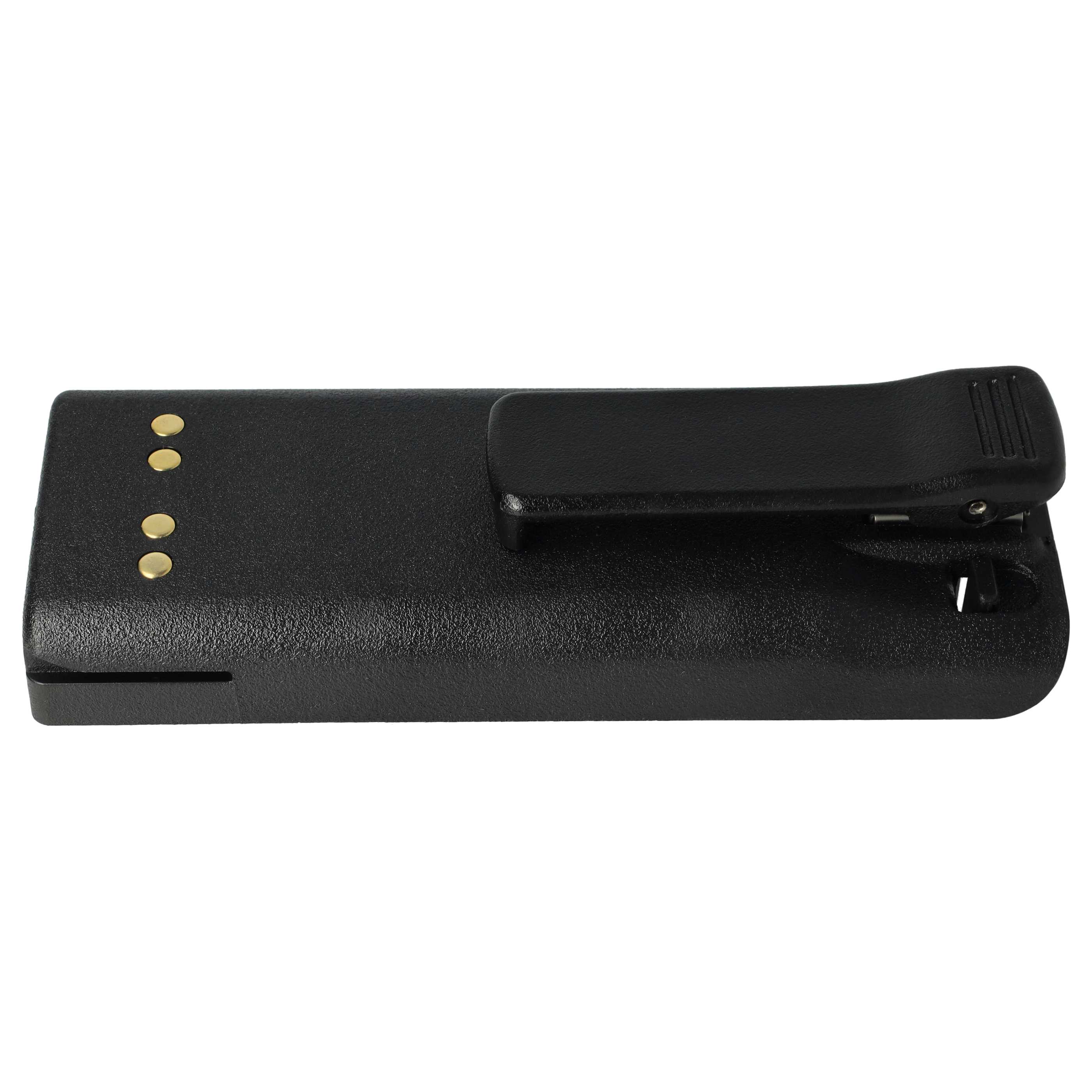 Radio 10x Battery replaces Motorola NTN7143B, NTN7143C, NTN7143A, NTN7143 - 1800 mAh 7.5 V NiMH + Belt Clip