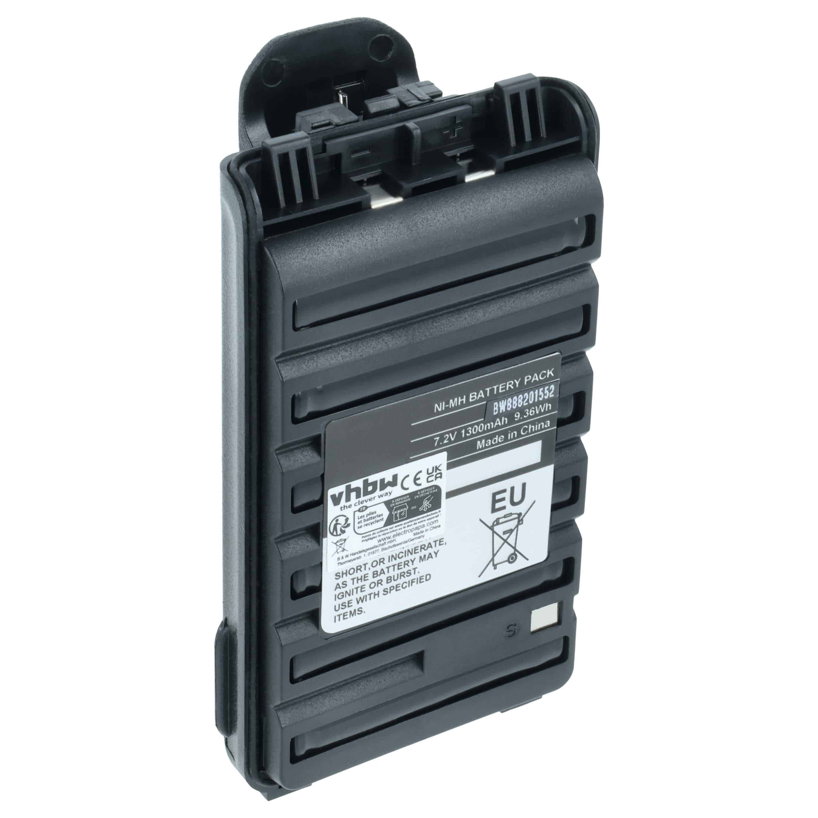 Radio Battery replaces Icom BP264, BP-264 - 1300 mAh 7.2 V NiMH