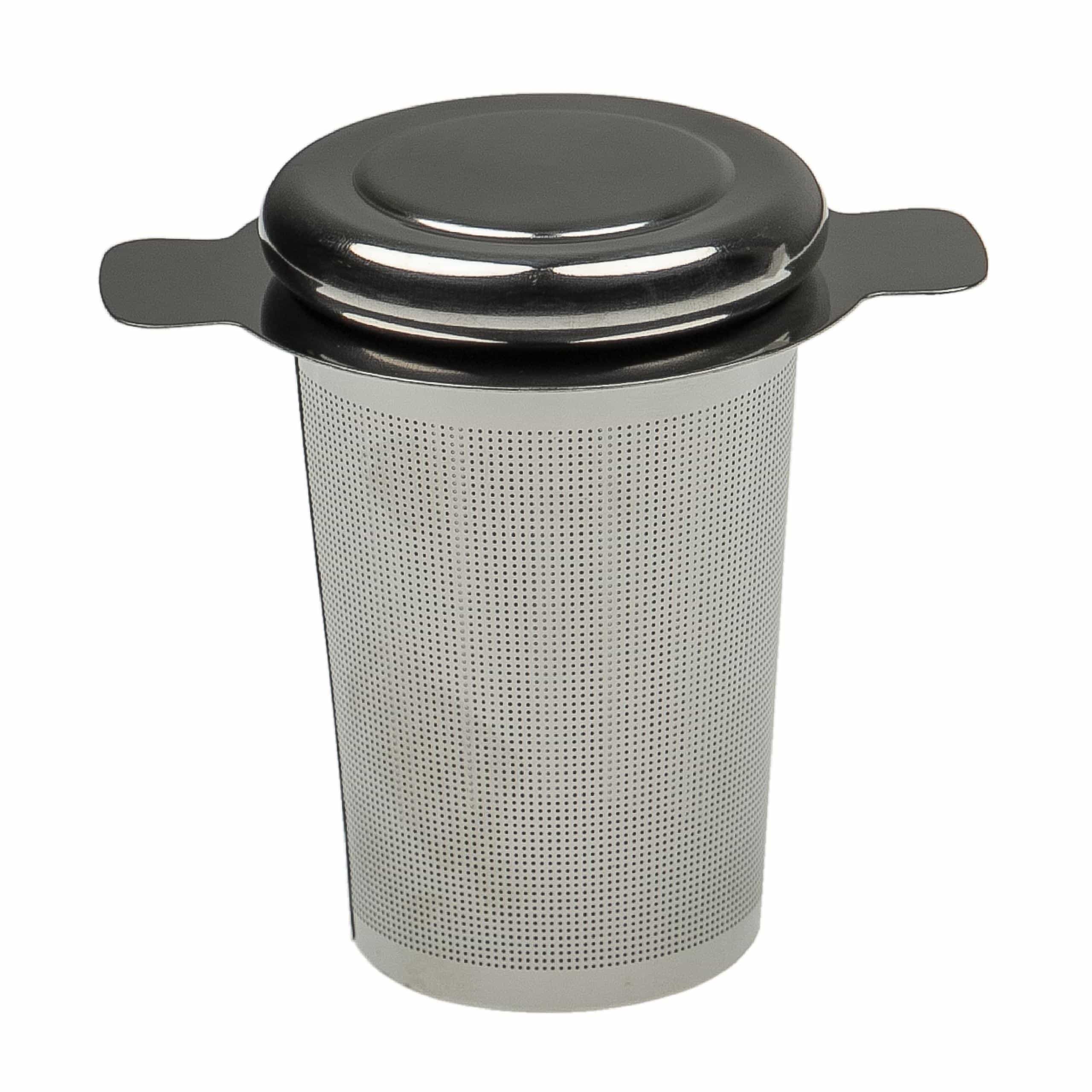 vhbw Teesieb passend für Vorwerk Thermomix Küchenmaschine - Teefilter mit Deckel, Edelstahl, für 1 - 2,2 Liter