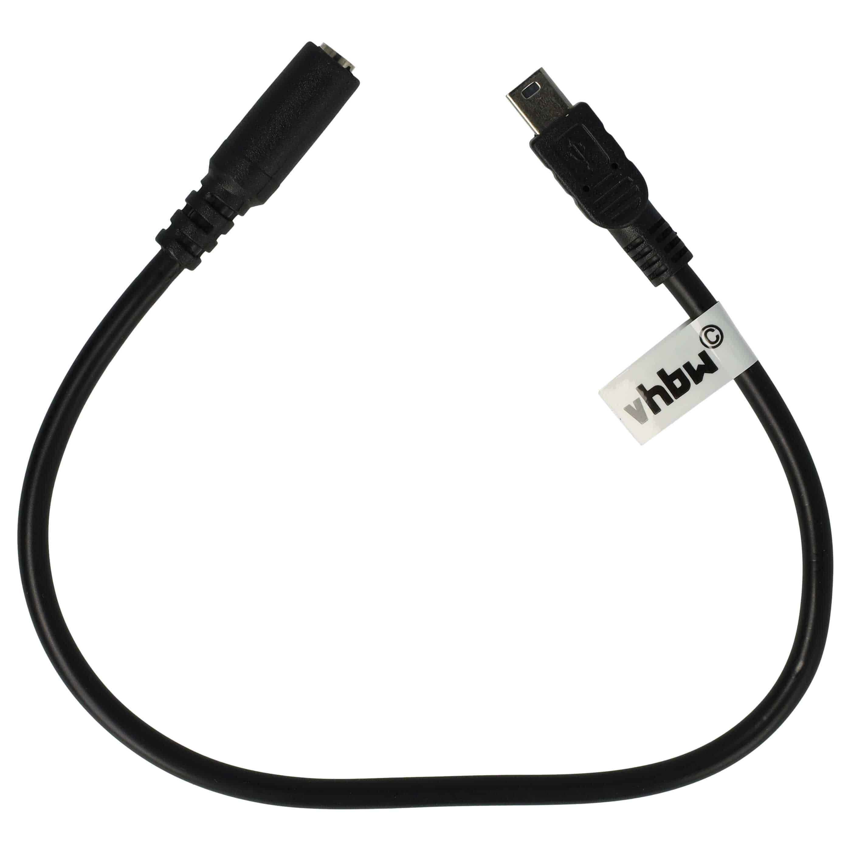 vhbw cavo jack mini USB fotocamera - Cavo adattatore nero