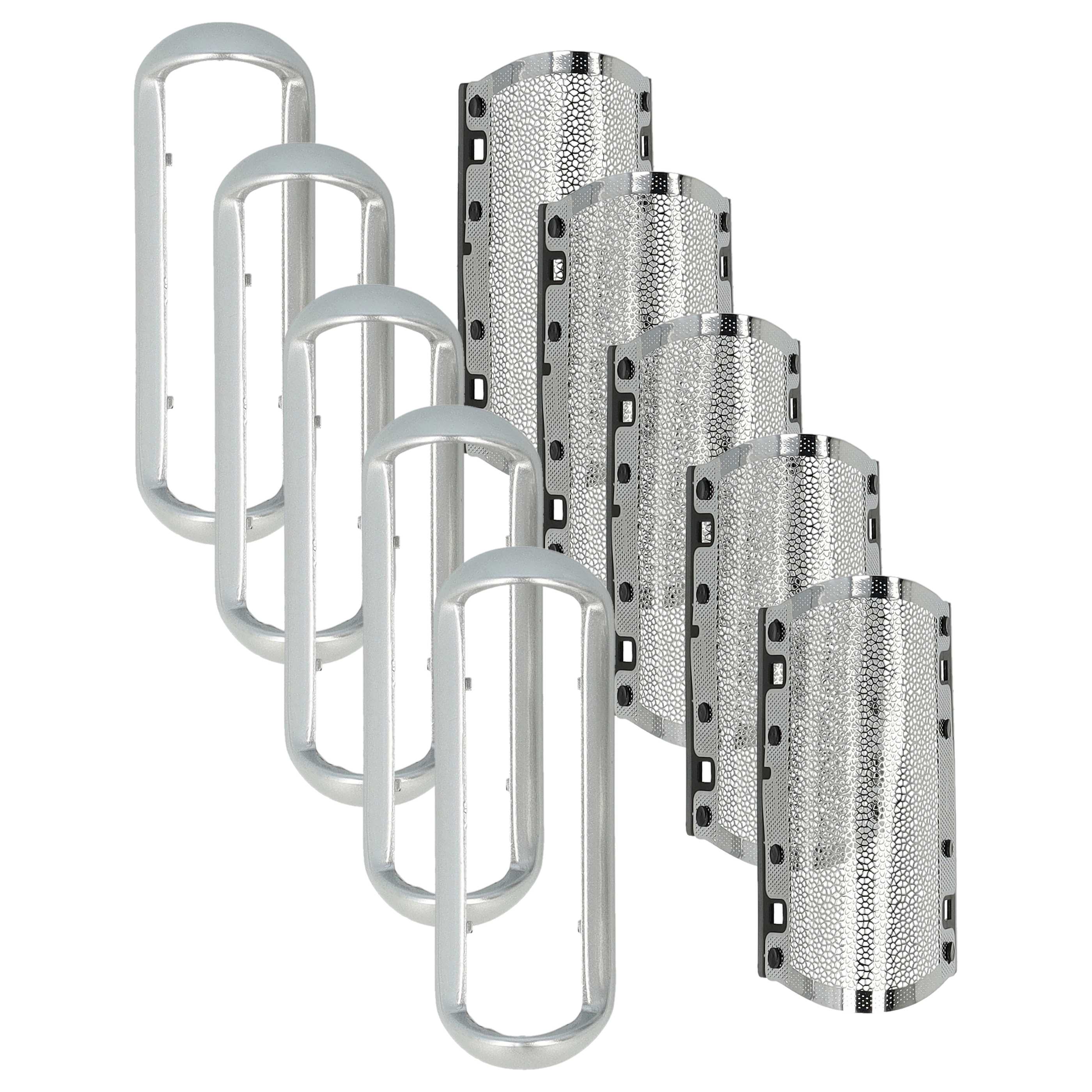 5x Shaver Foil replaces Braun 5S for Razor - incl. Frame, Silver 