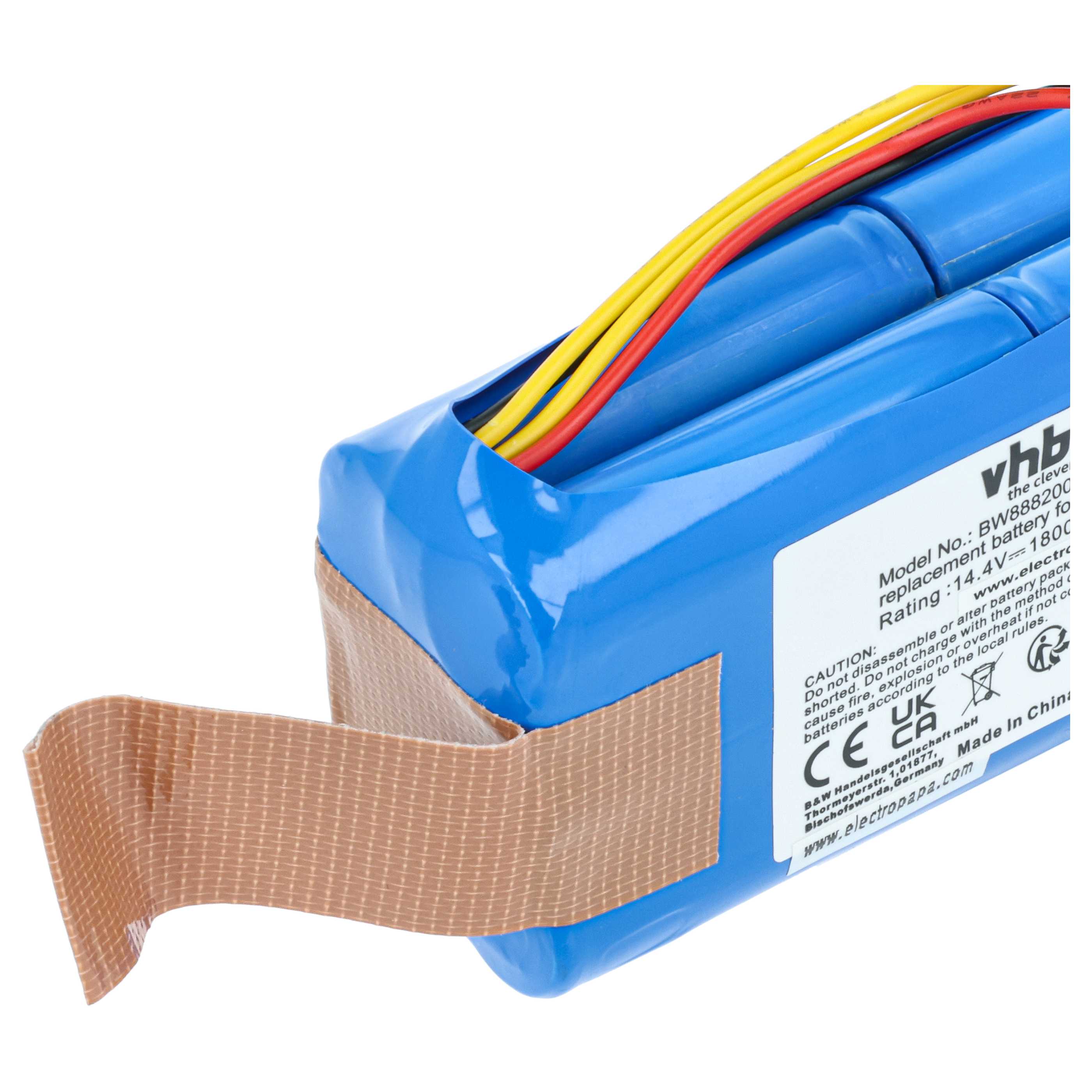 Battery replaces Midea L083b for Midea 1800mAh, 14.4V, NiMH