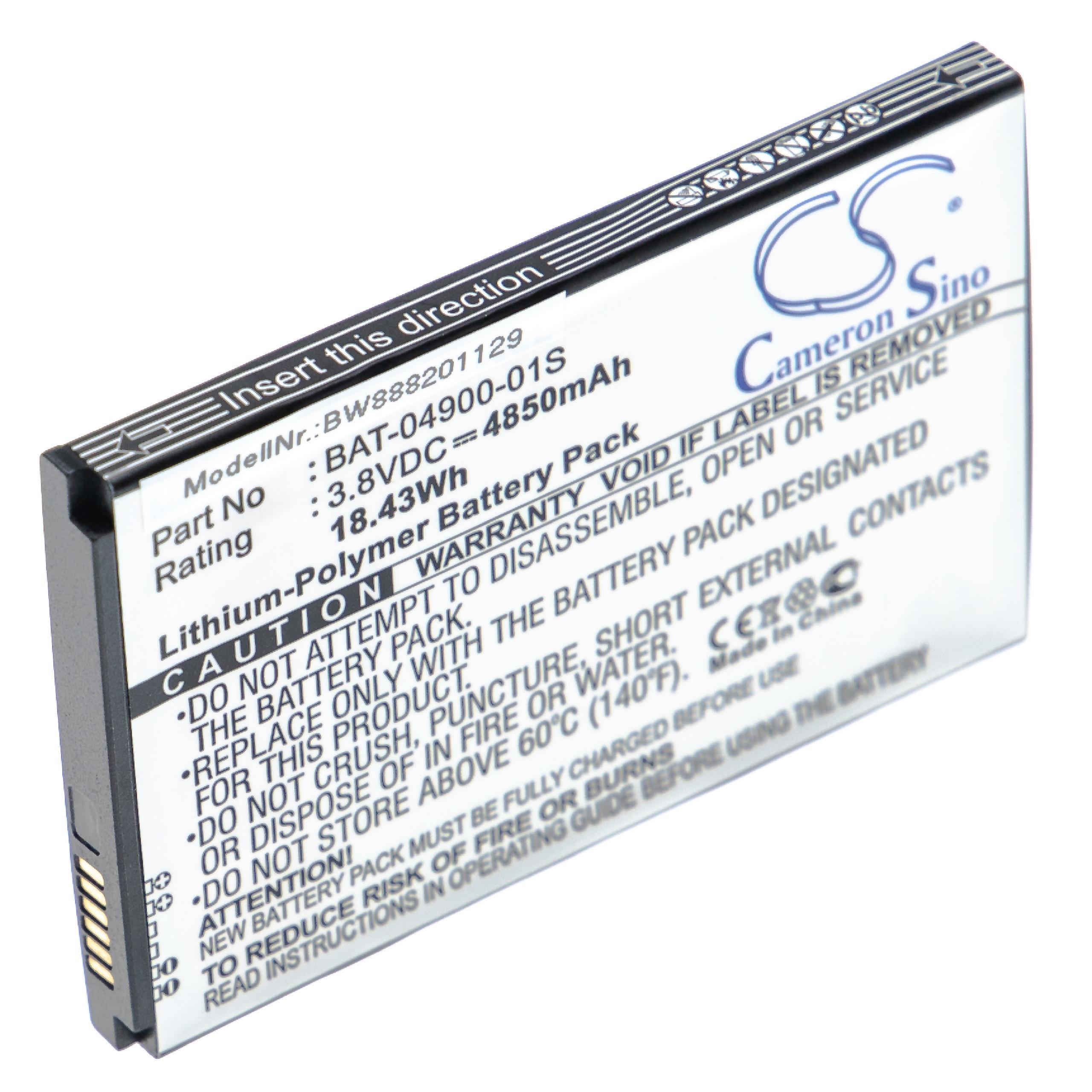 Batterie remplace Sonim BAT-04900-01S pour téléphone portable - 4850mAh, 3,8V, Li-polymère