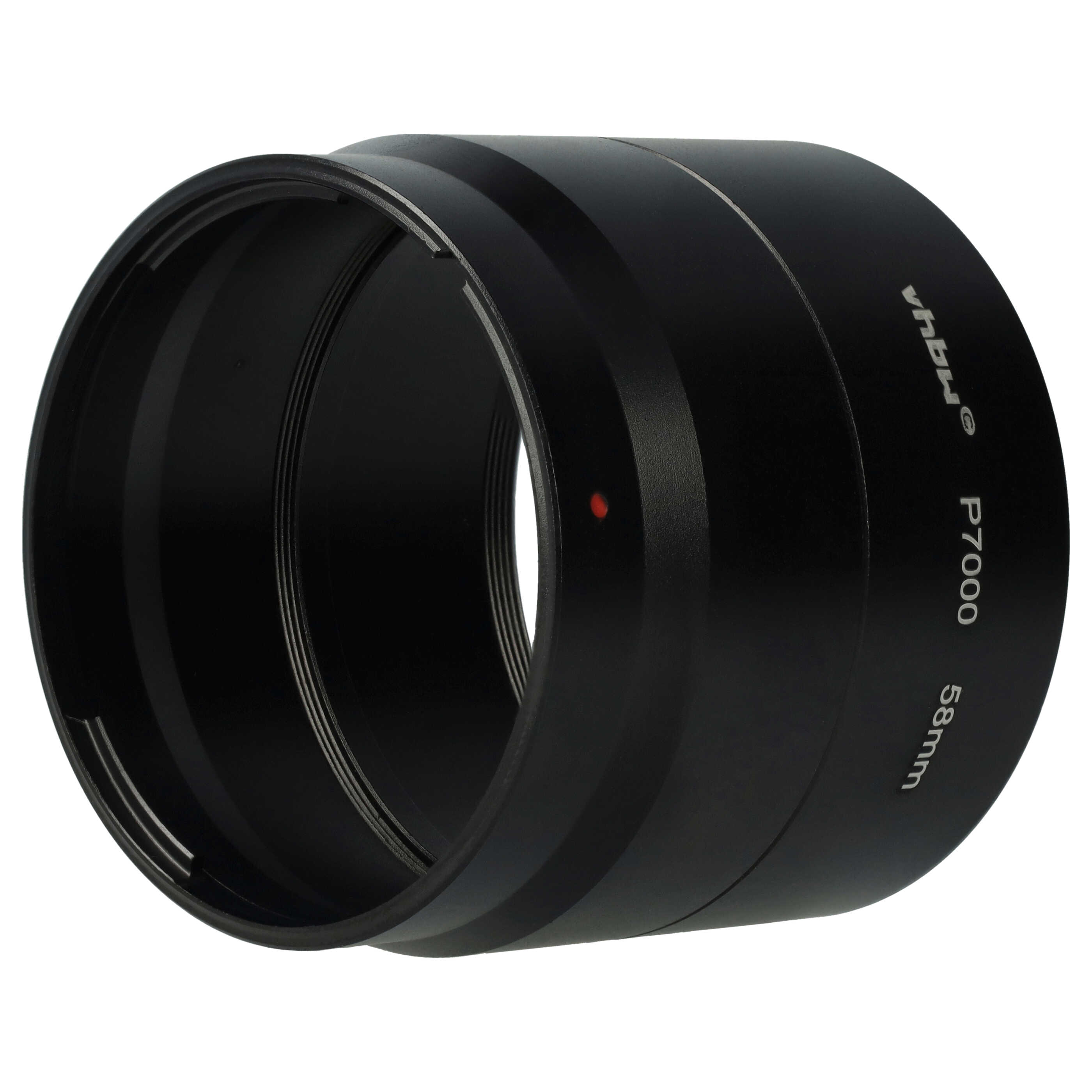 58 mm Filter Adapter, Tubular for Nikon Coolpix P7000, P7100 Camera Lens