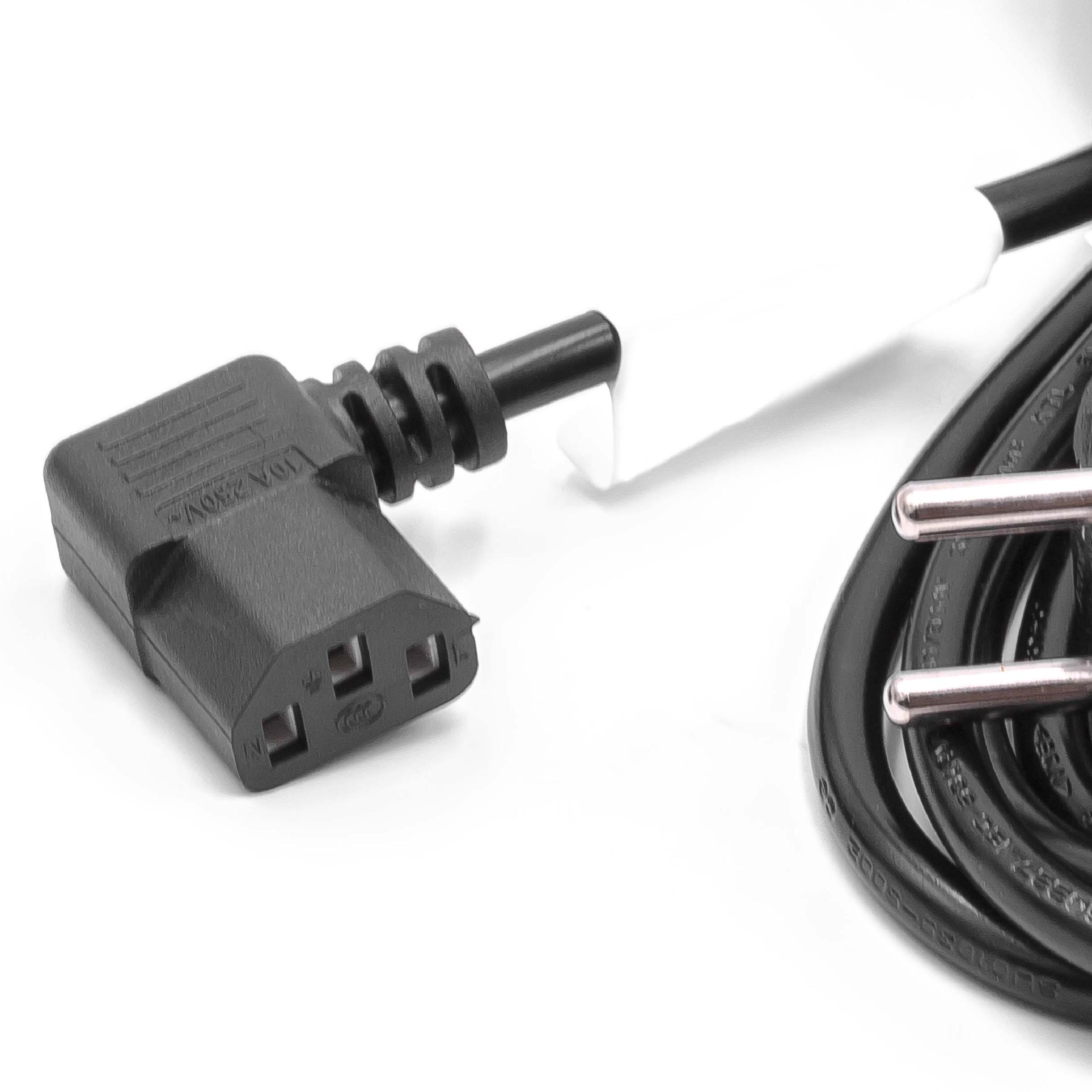 Kabel zasilający C13 wtyczka Euro do urządzeń - 3 m, wtyczka kątowa