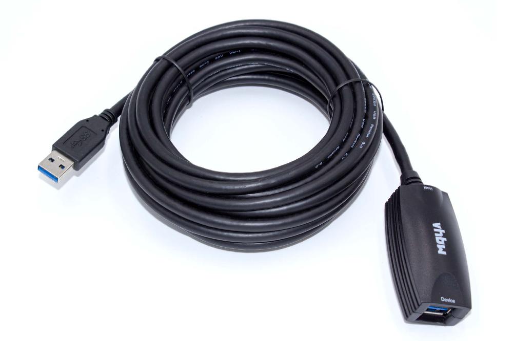 USB 3.0 Active Extension Lead for Notebooks, Smartphones, Tablets, PCs - USB Repeater Cable, 5 m