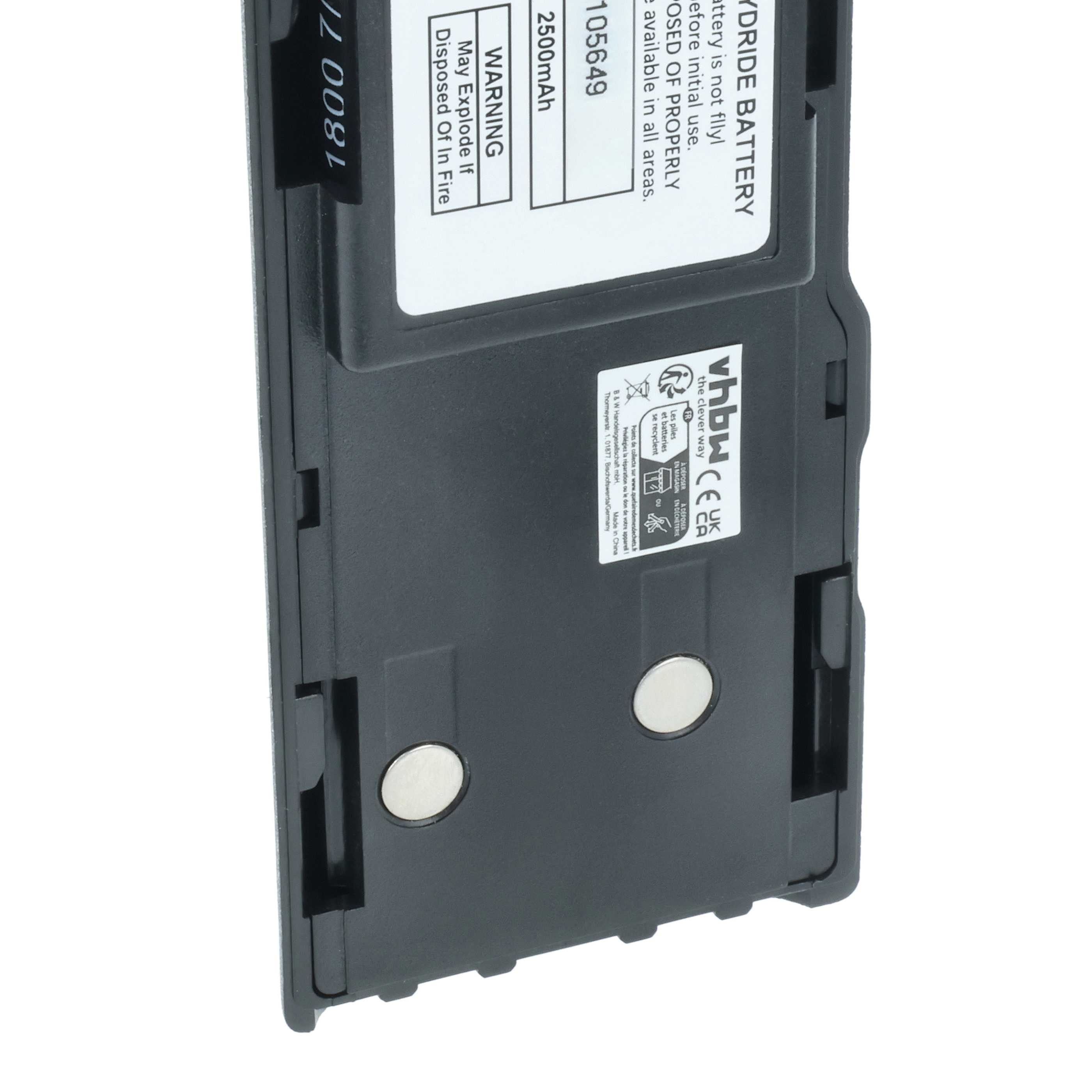 Radio 10x Battery replaces Motorola HNN8133C, HNN9628A, HNN8308A, HNN9628 - 2500 mAh 7.5 V NiMH + Belt Clip