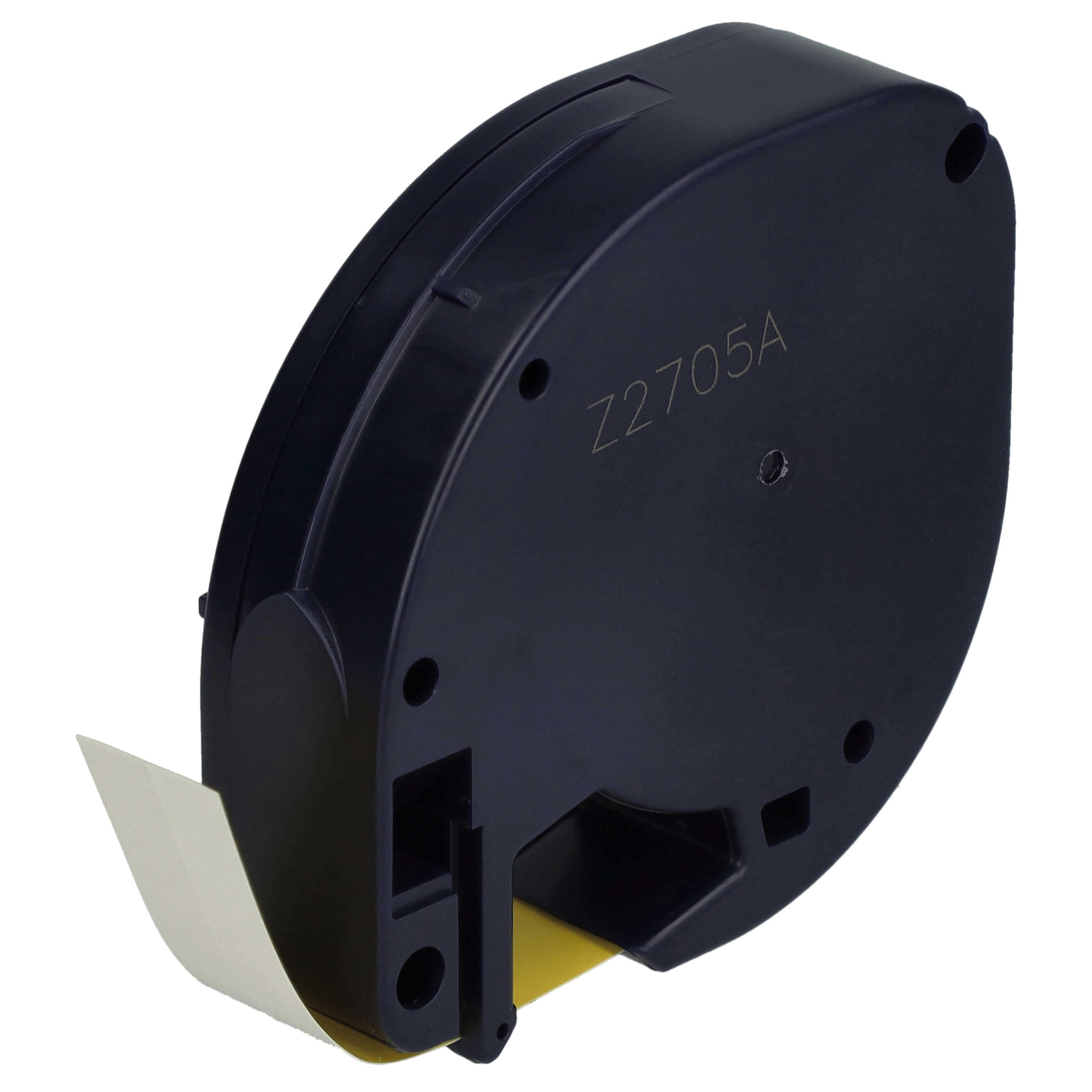 Cassetta nastro plastica sostituisce Dymo 91222 per etichettatrice Dymo 12mm nero su giallo, plastica