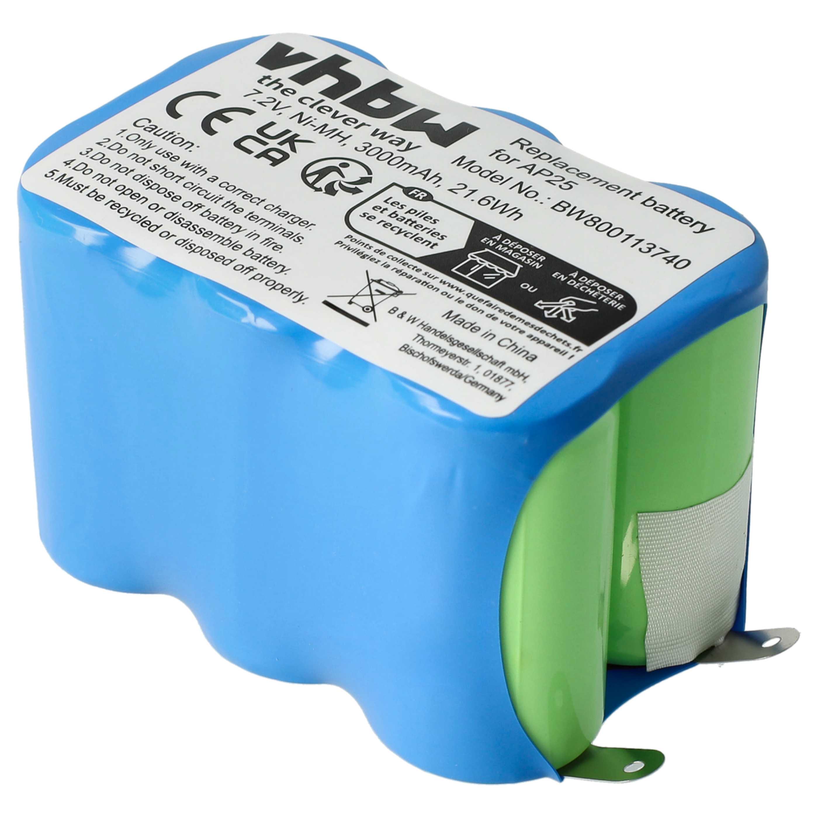 2x Batteria sostituisce Pellenc AP25 per attrezzo - 3Ah 7,2V NiMH