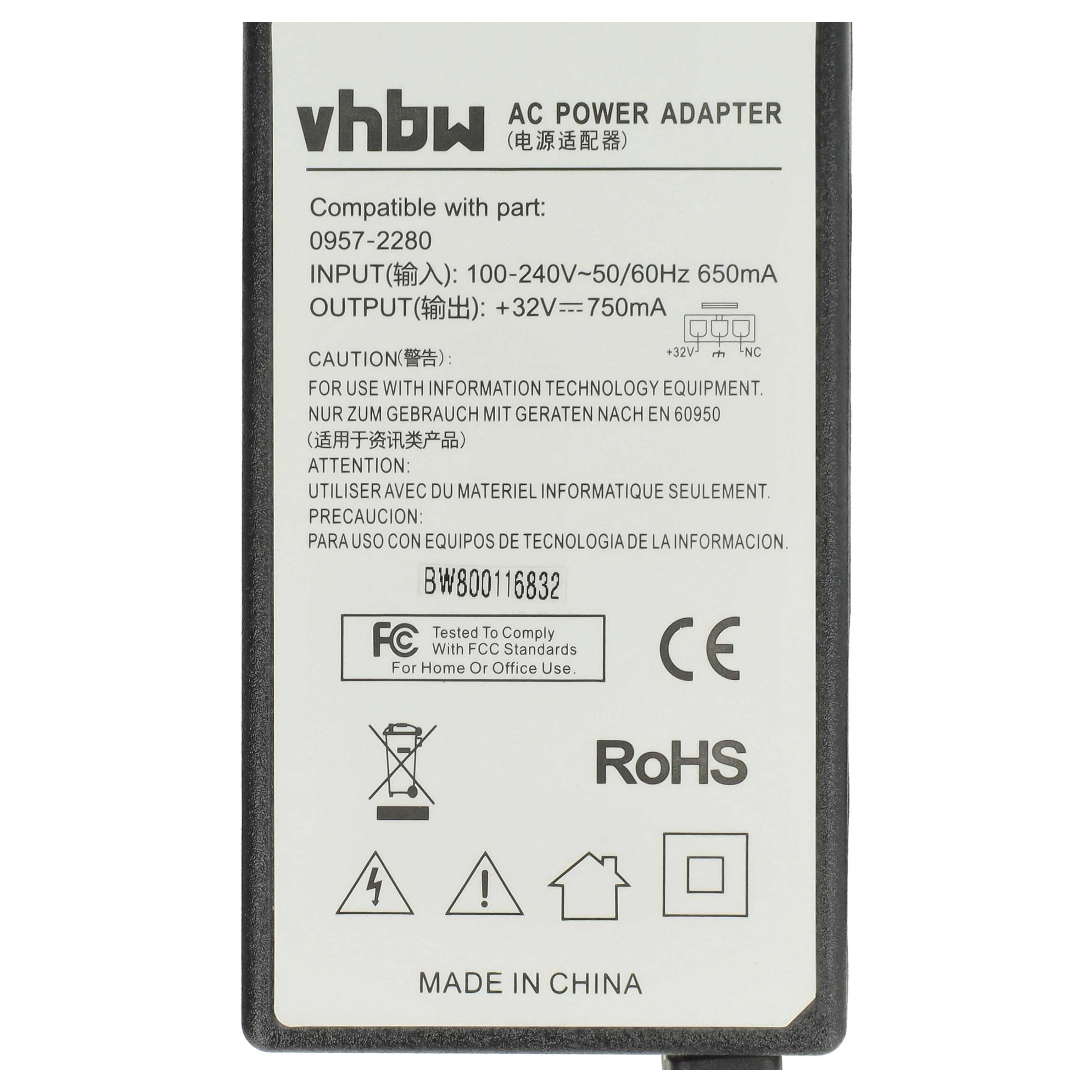 Netzteil als Ersatz für HP 0957-2280 für HP Drucker - 12,9 cm