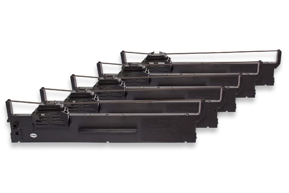 5x Cinta de escritura reemplaza Epson C13S015339 para impresora agujas / recibos Epson - Negro 