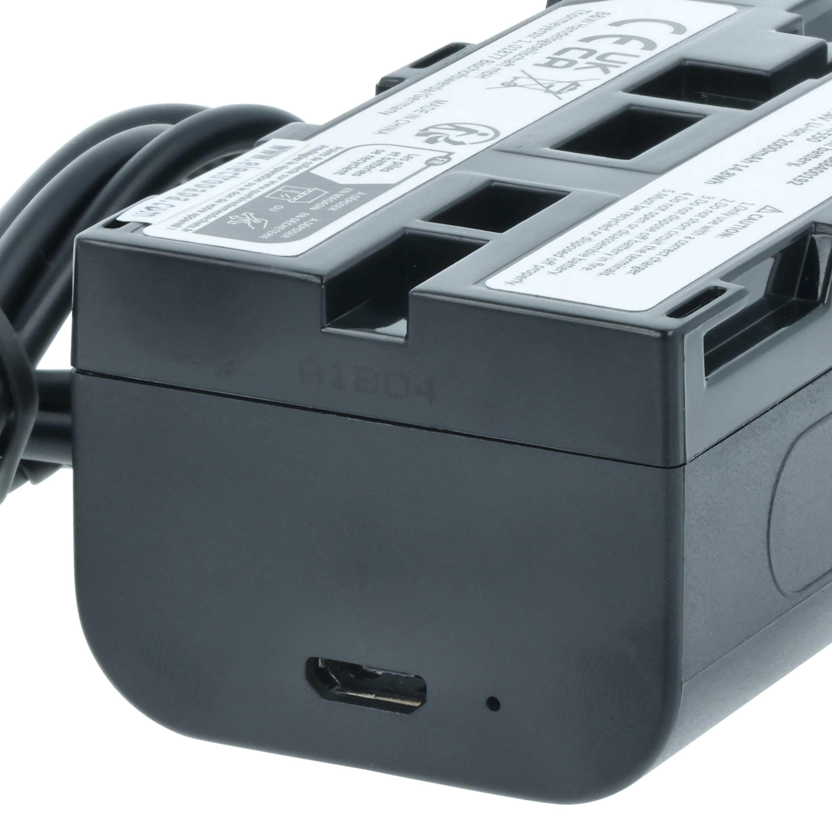 3x Battery replaces Sony NP-F950, NP-F930/B, NP-F950/B, NP-F550, NP-F930, NP-F960 - 2000mAh, 7.4V, Li-Ion