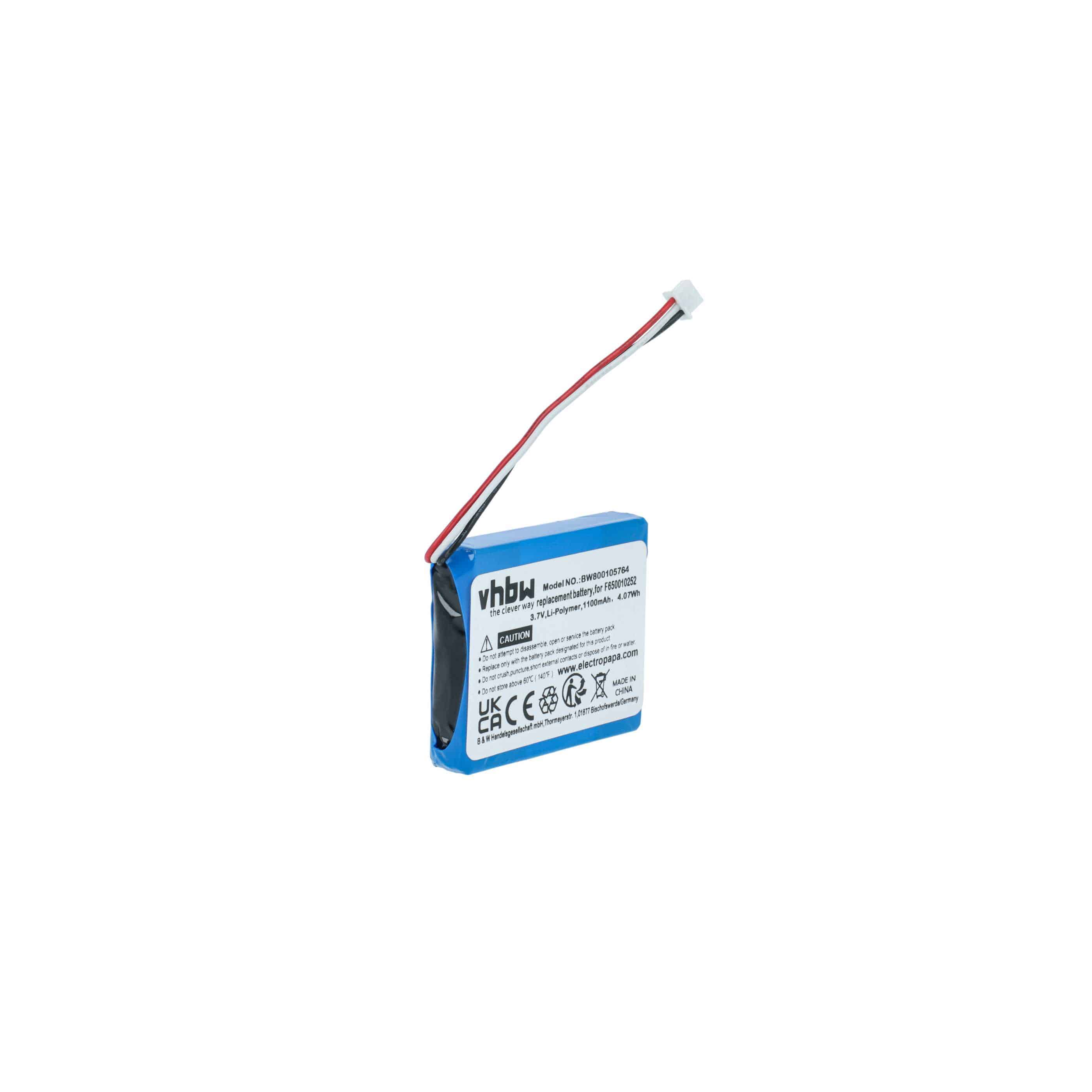 Akumulator do nawigacji GPS zamiennik Maxwell IPC653443 - 1100 mAh 3,7 V Li-Ion