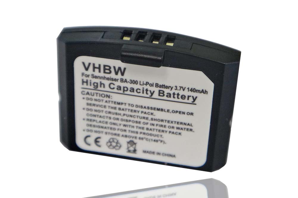 Wireless Headset Battery Replacement for Sennheiser BA300, BA-300, 500898, 523306 - 140mAh 3.7V Li-polymer