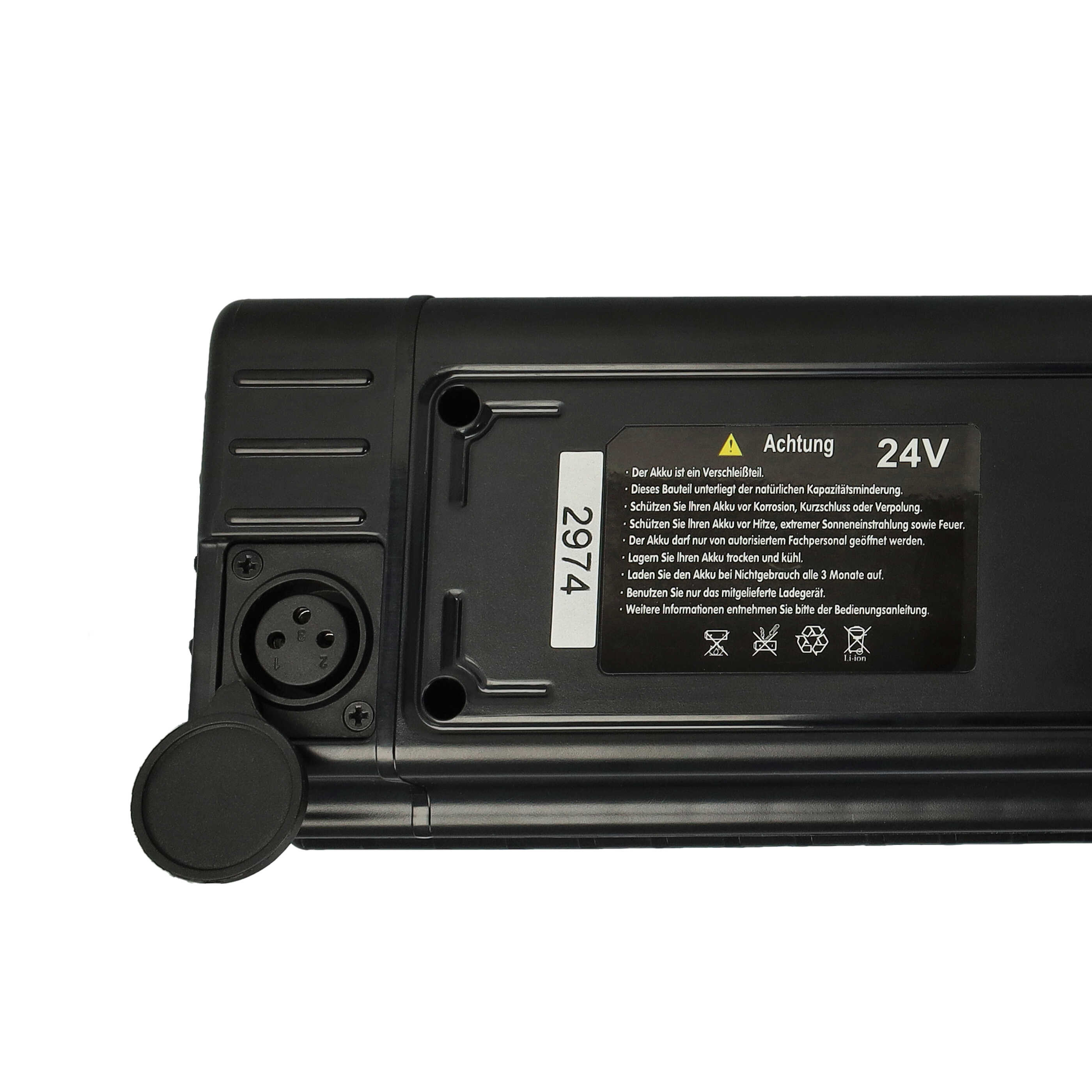 E-Bike Battery Replacement for Samsung SDI 24V - 11.6Ah 24V Li-Ion, black