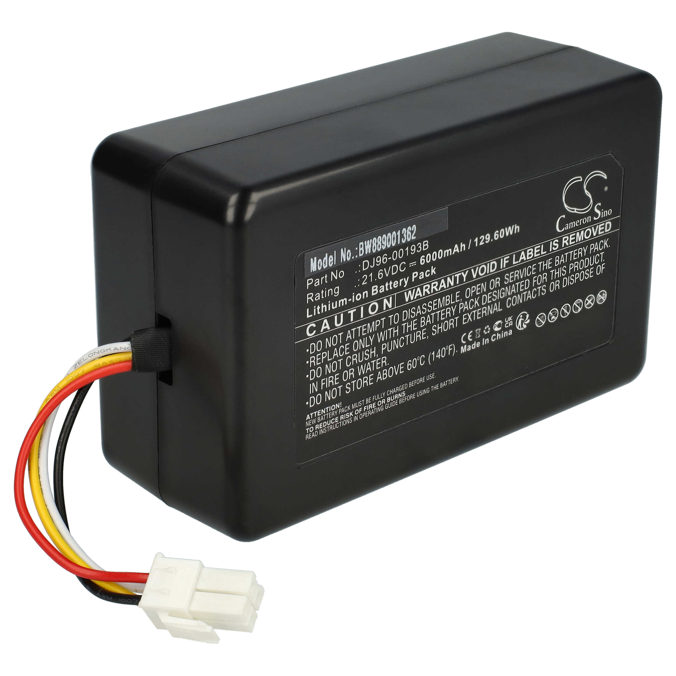 Batteria sostituisce Samsung DJ96-00193B, DJ68-00741V-00 per aspirapolvere Samsung - 6000mAh 21,6V Li-Ion