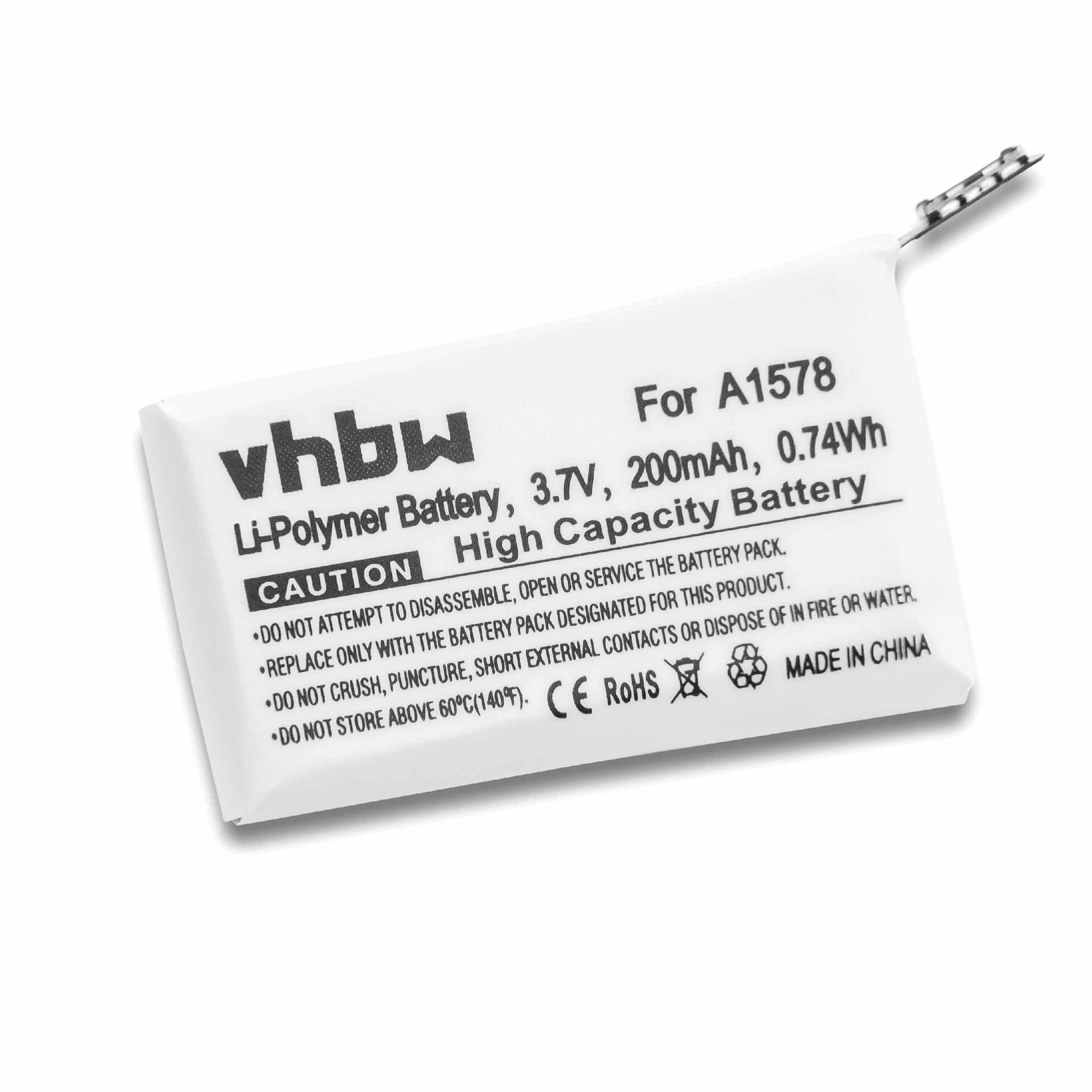 Smartwatch Battery Replacement for Apple A1578 - 200mAh 3.8V Li-polymer