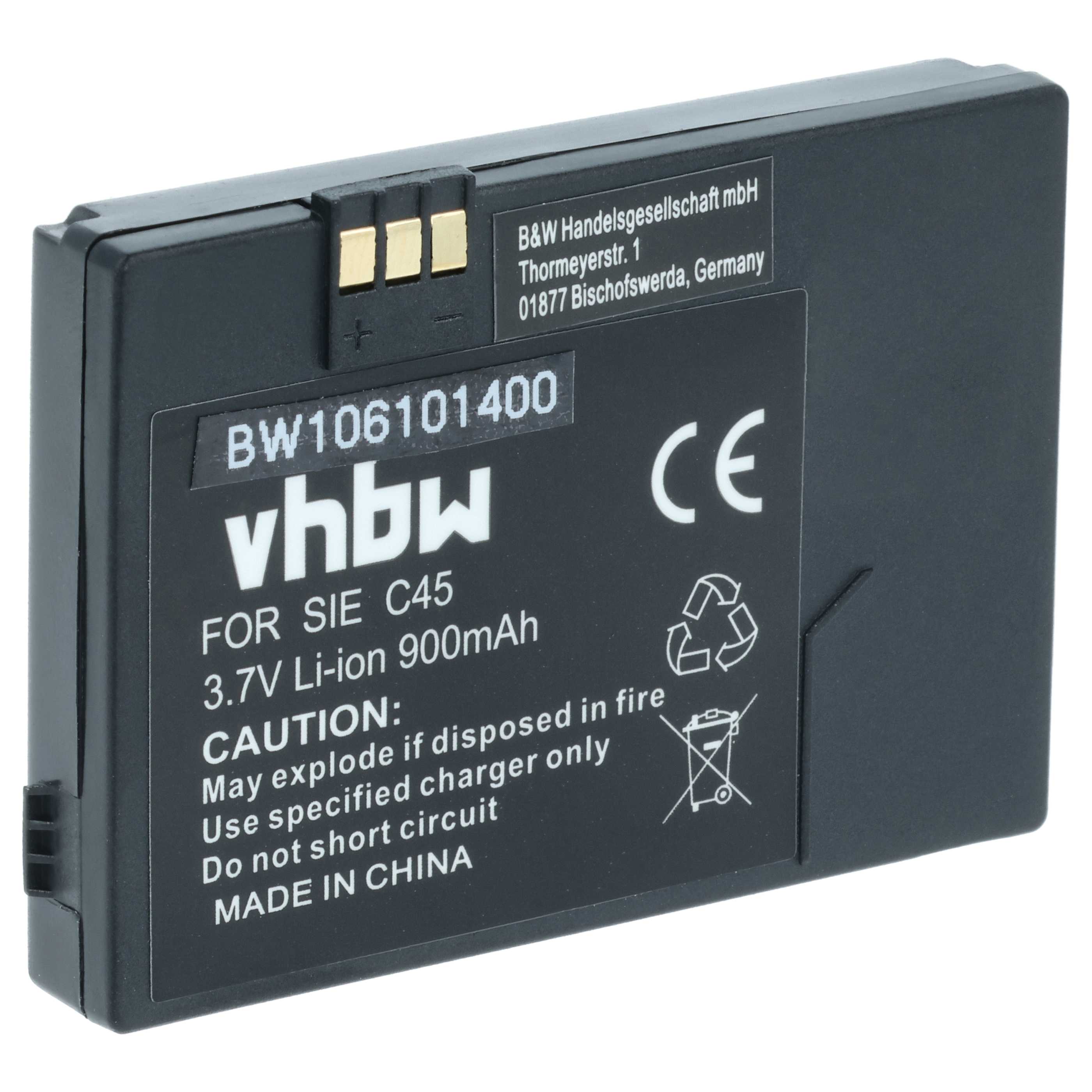Akumulator do telefonu smartfona zamiennik Siemens V30145-K1310-X213 - 900 mAh 3,7 V Li-Ion