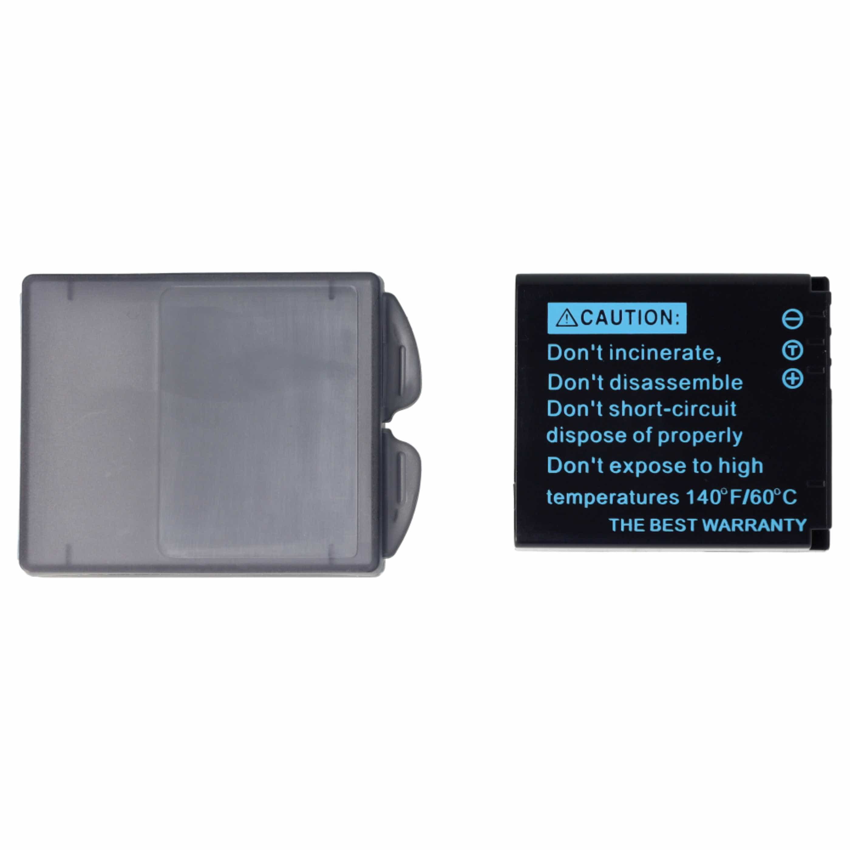 3x Battery replaces Fuji NP-70 - 750mAh, 3.6V, Li-Ion