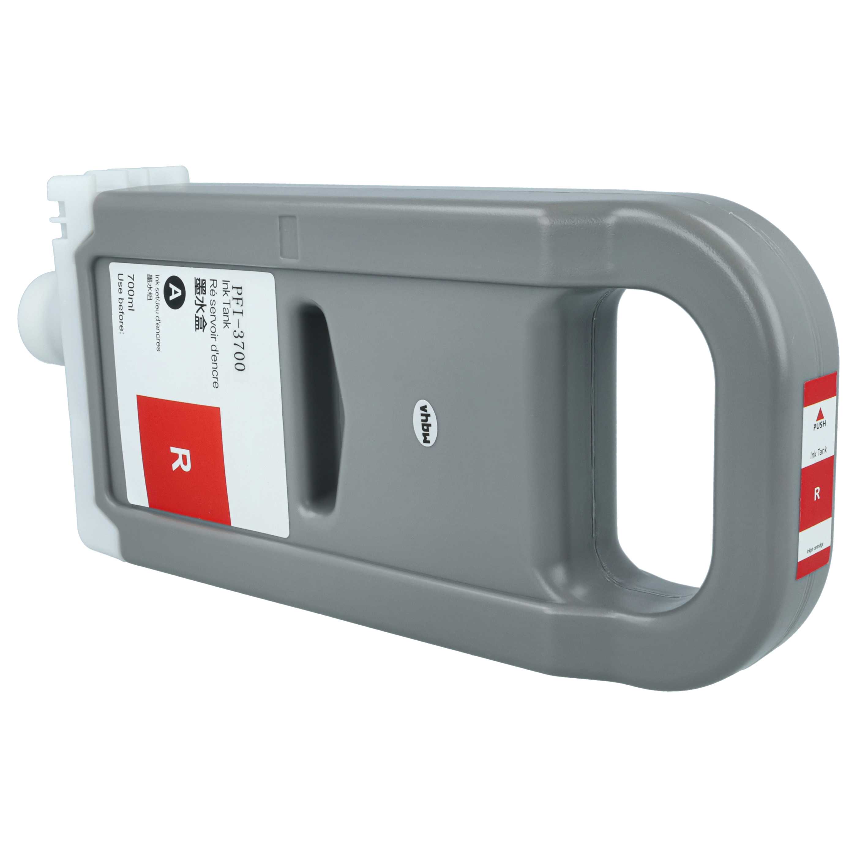 Ink Cartridge as Exchange for Canon PFI-3700 R for Canon Printer - Red 700 ml