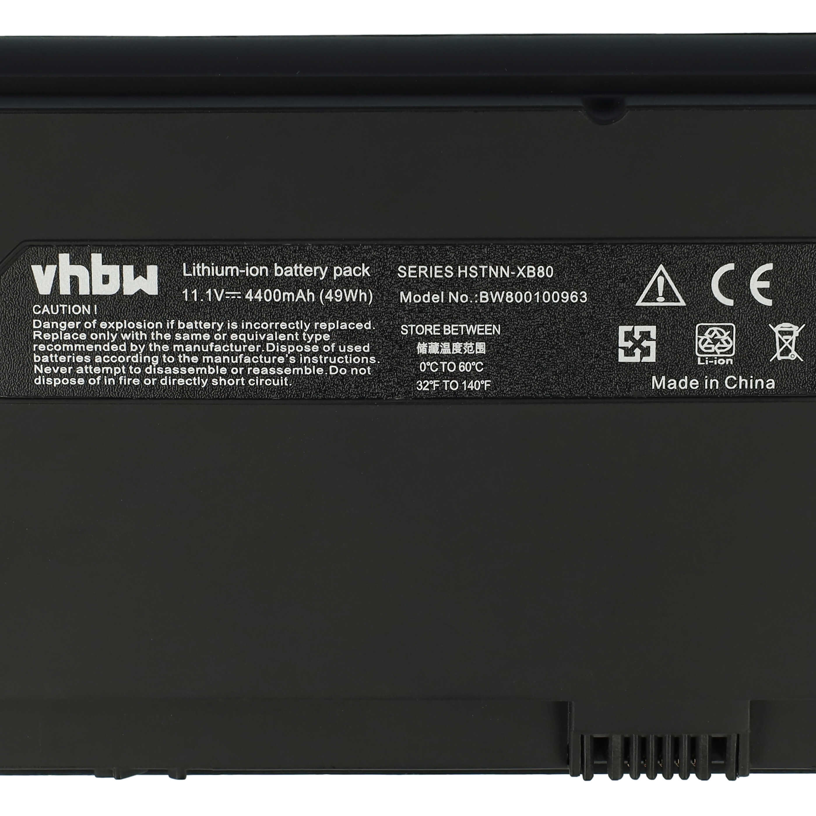 Batterie remplace HP FZ441AA#UUF, 493529-371, HSTNN-157C pour ordinateur portable - 4400mAh 11,1V Li-ion, noir