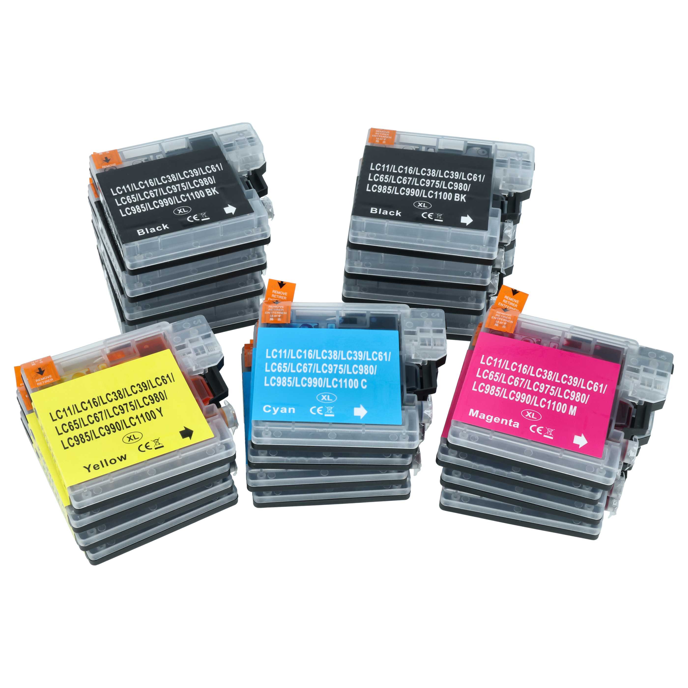 20x Ink Cartridges replaces Brother LC980, LC1100, LC985 DCP-145C Printer - B/C/M/Y