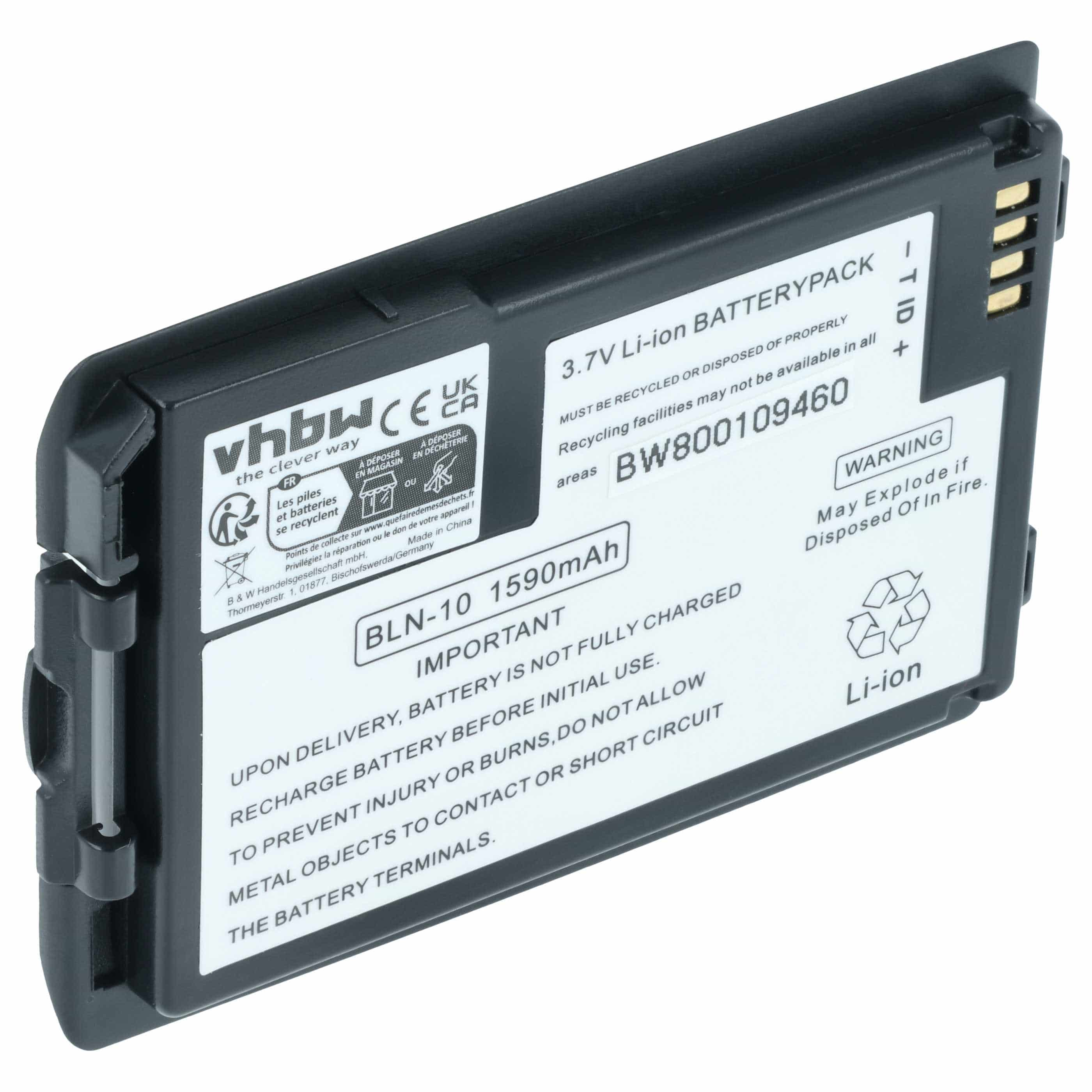 Radio Battery replaces EADS HT9980AA, BLN-10 - 1590 mAh 3.7 V Li-Ion