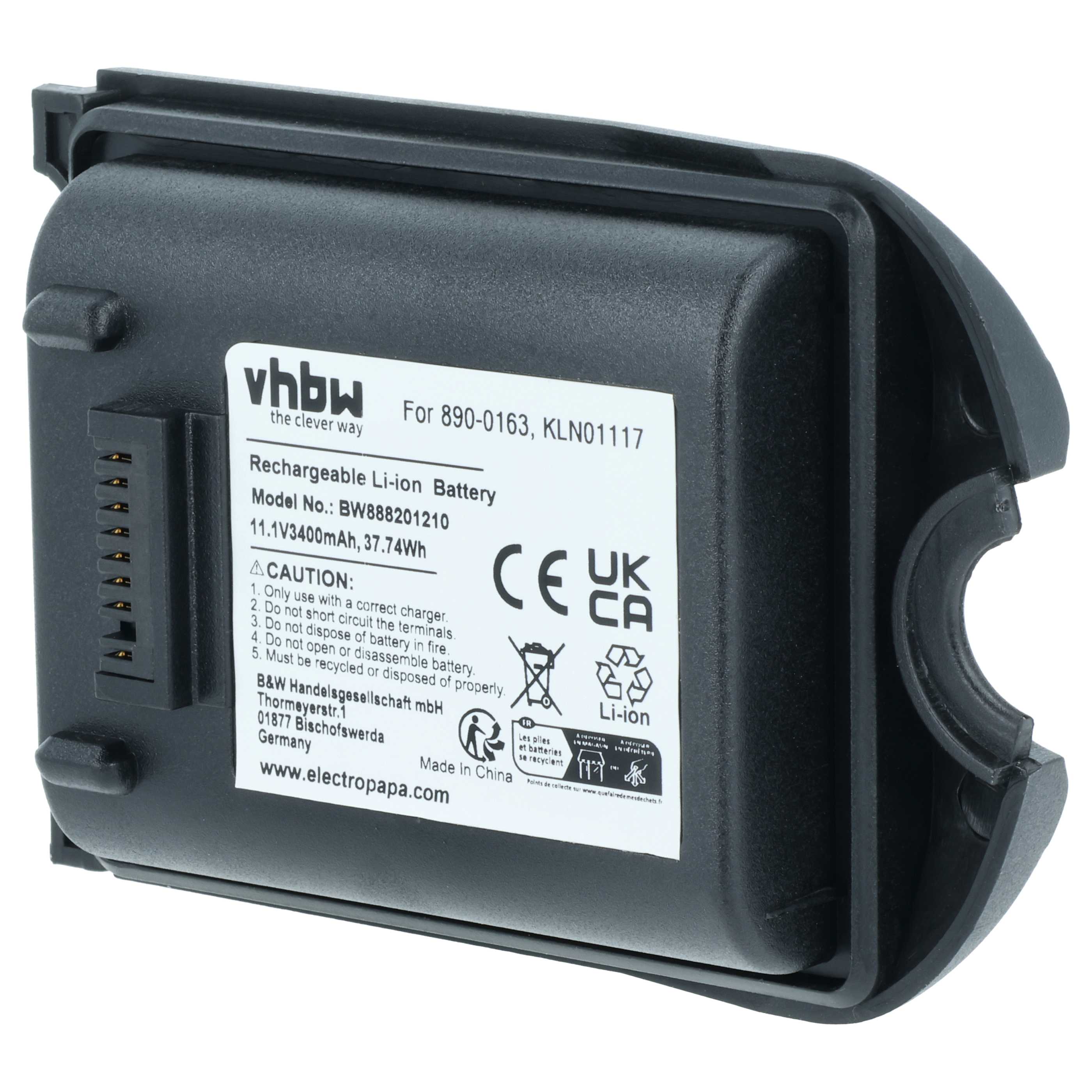 Messtechnik-Akku als Ersatz für Spectra Precision 890-0163-XXQ, 890-0163 für Trimble - 3400mAh 11,1V Li-Ion