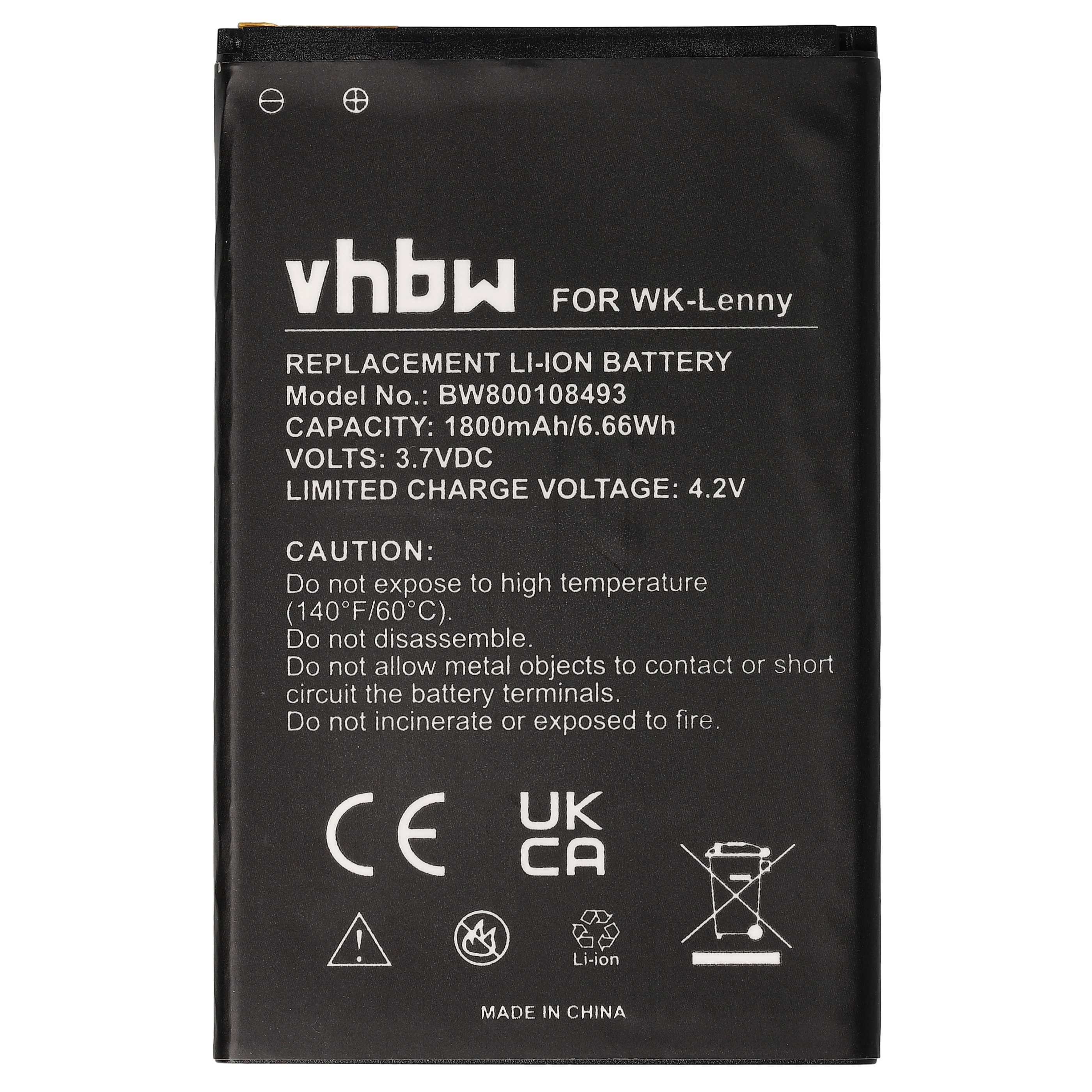 Akumulator do telefonu smartfona zamiennik Wiko 3702, 5030 - 1800 mAh 3,7 V Li-Ion
