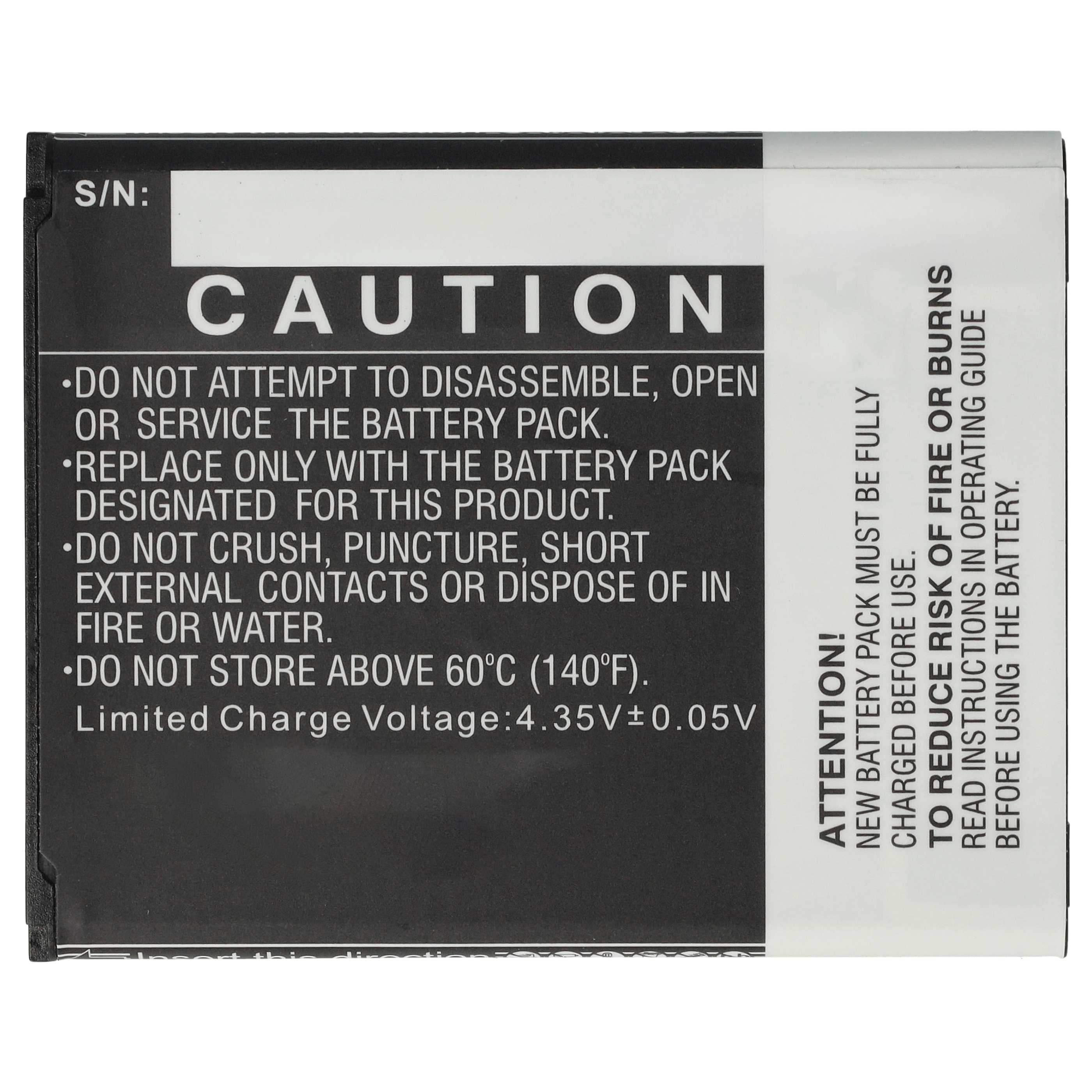 Baby Monitor Battery replaces 1ICP4/50/60-210AR - 2100 mAh 3.8 V Li-Ion