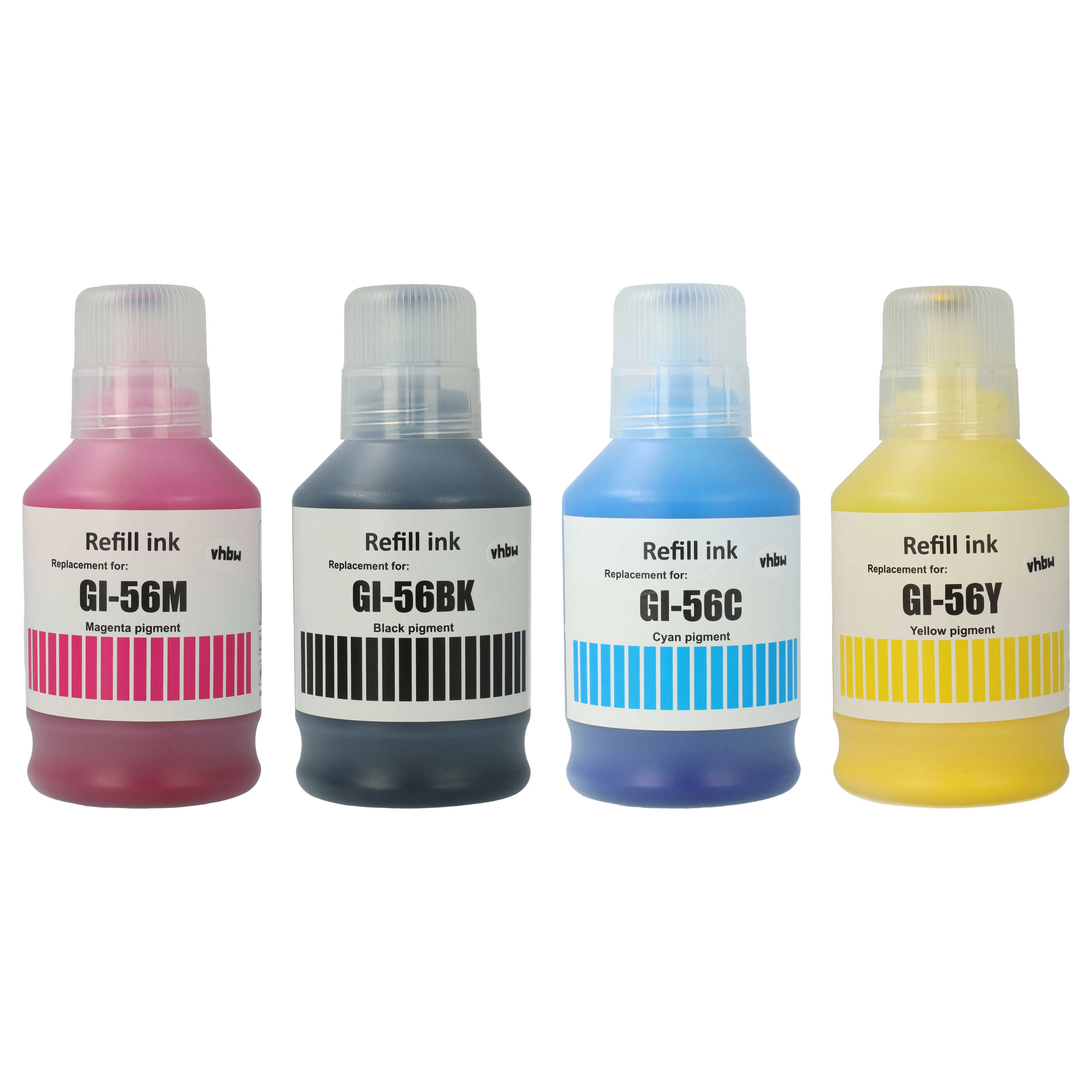 4x Refill Ink Coloured replaces Canon 4412C001, 4431C001, 4430C001, 4432C001 for Canon Printer - Pigmented