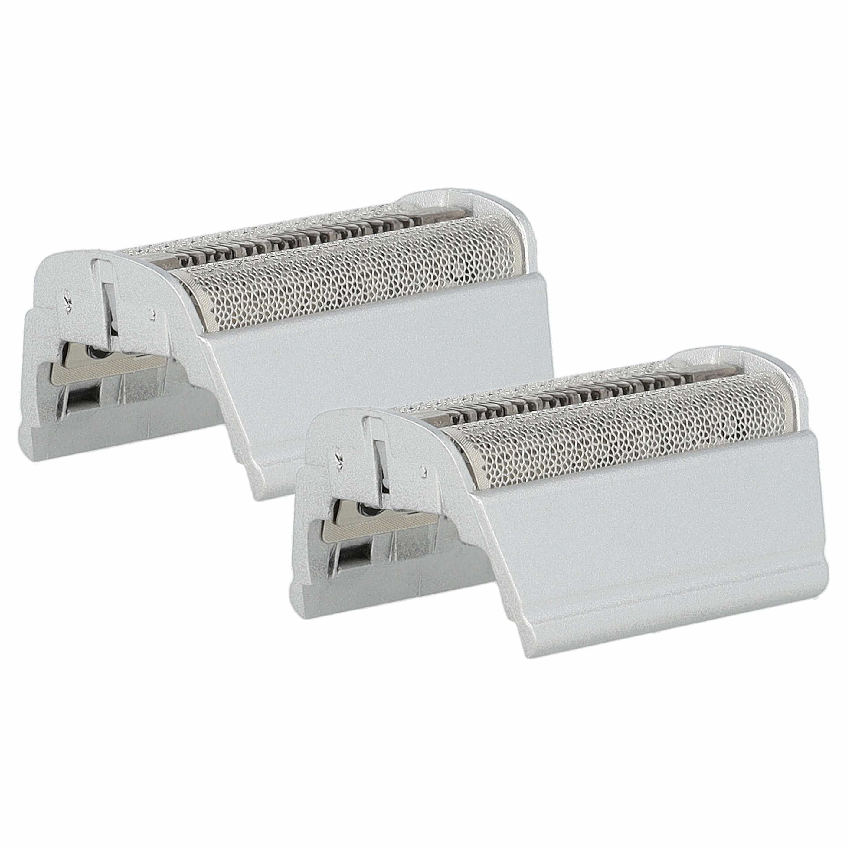 2x Podwójna folia tnąca do golarki zam. Braun SB505, 31B, 31S - z ramką, srebrny