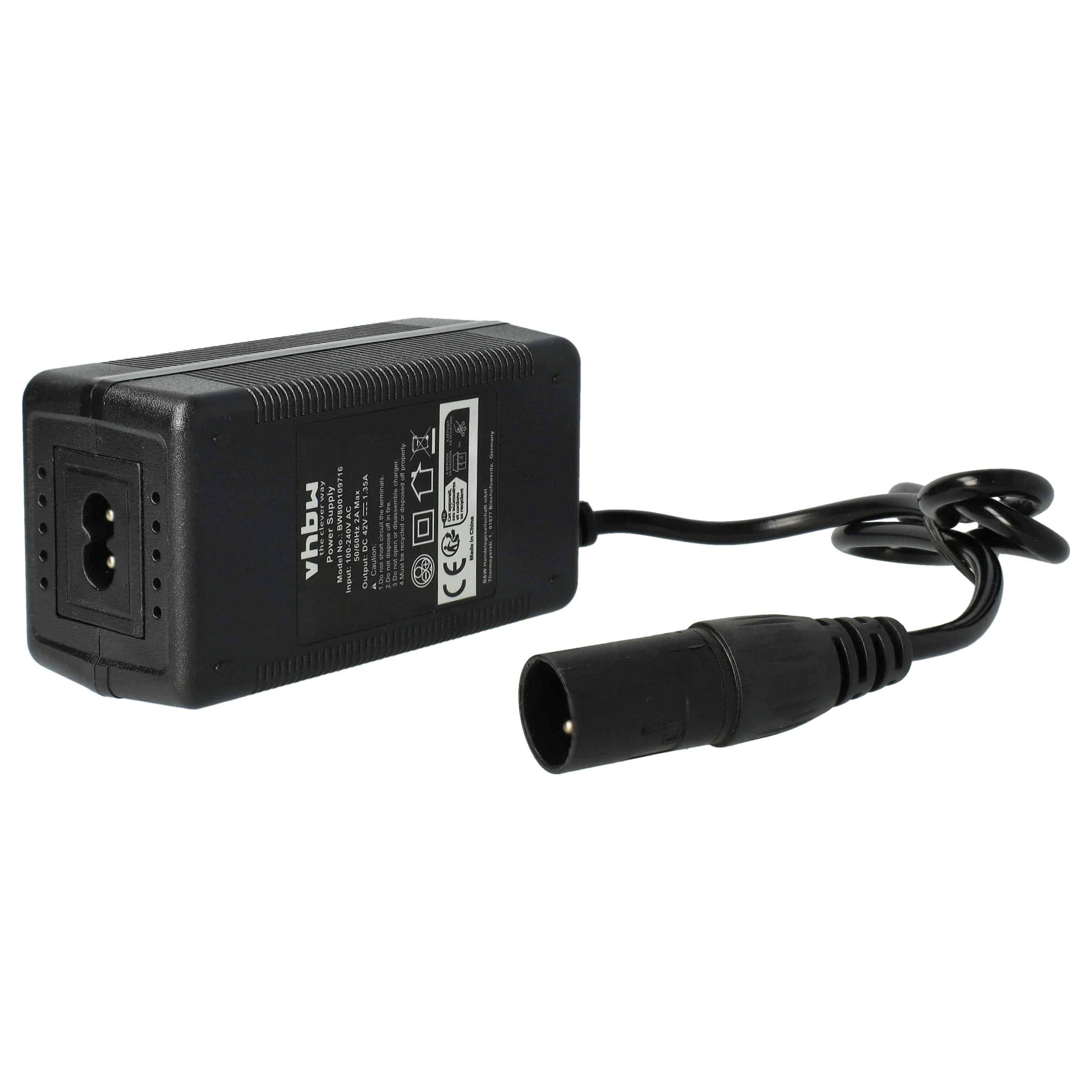 Charger suitable for Prophete Li-Ion E-Bike Battery etc. - For 36 V Batteries, With 3 Pin Connector, With XLR 