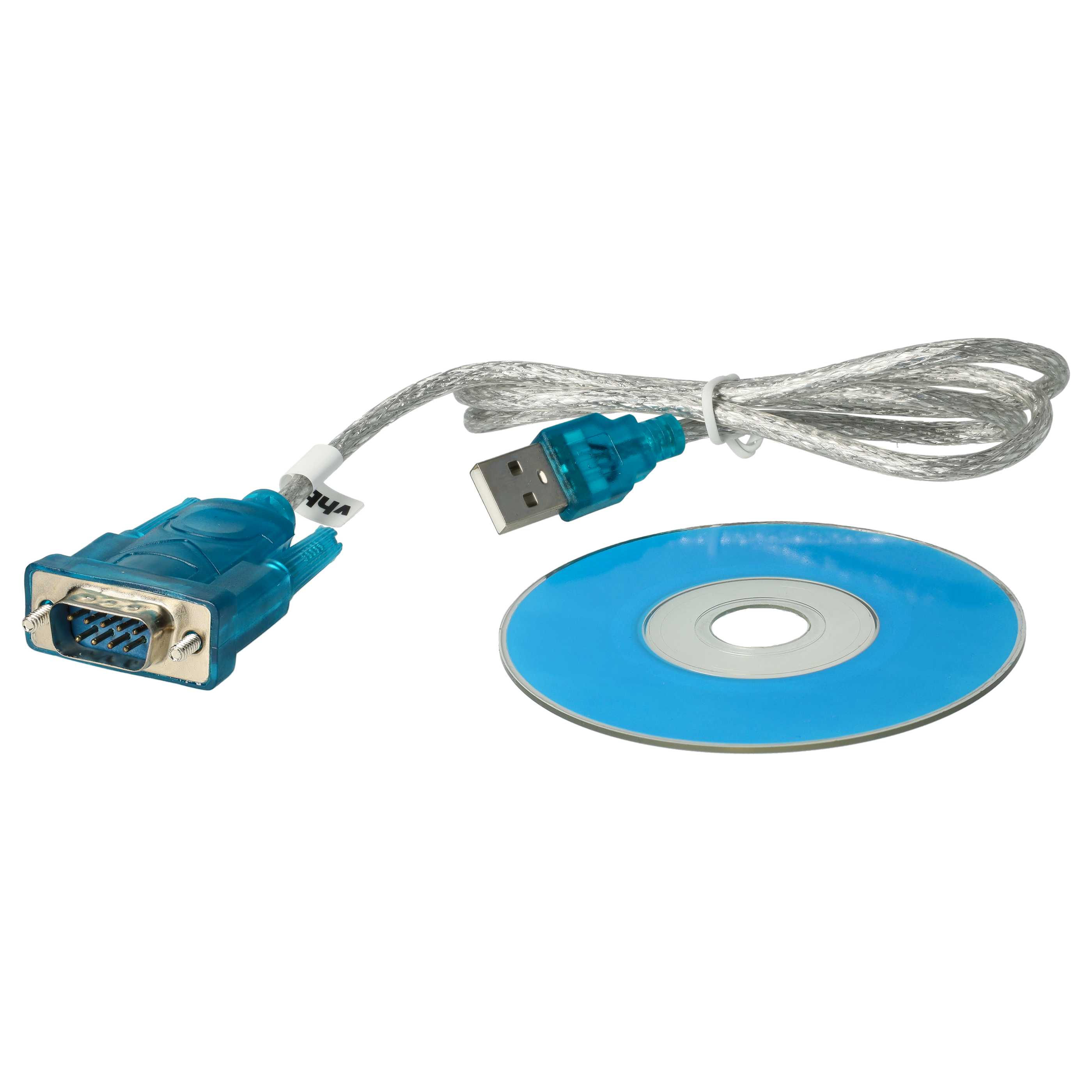 vhbw Adaptateur USB 2.0 vers série RS232 pour ordinateur de bureau, portable - Câble convertisseur USB-RS232, 