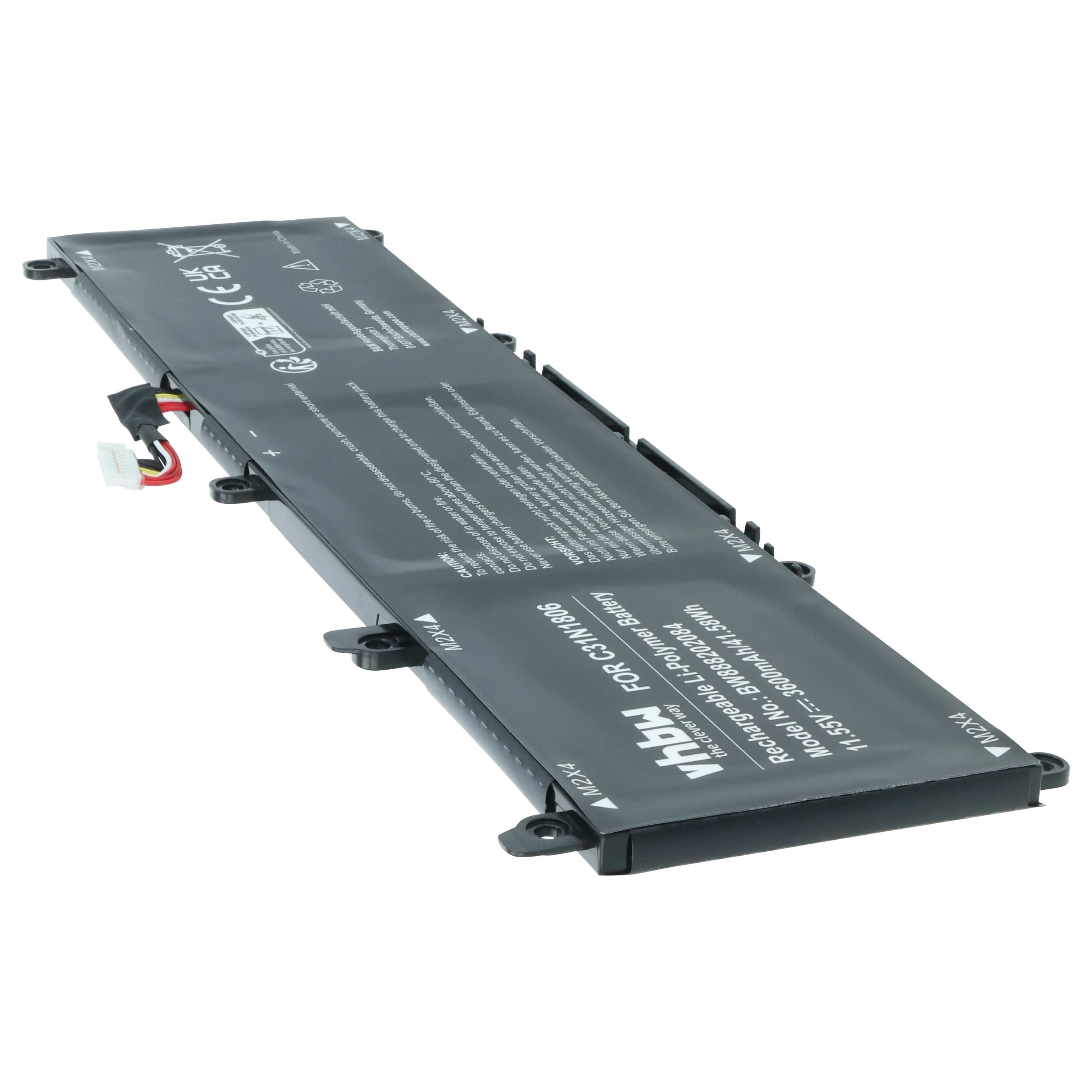 Akumulator do laptopa zamiennik Asus 0B200-02960000, 0B200-03030000 - 3600 mAh 11,55 V LiPo, czarny