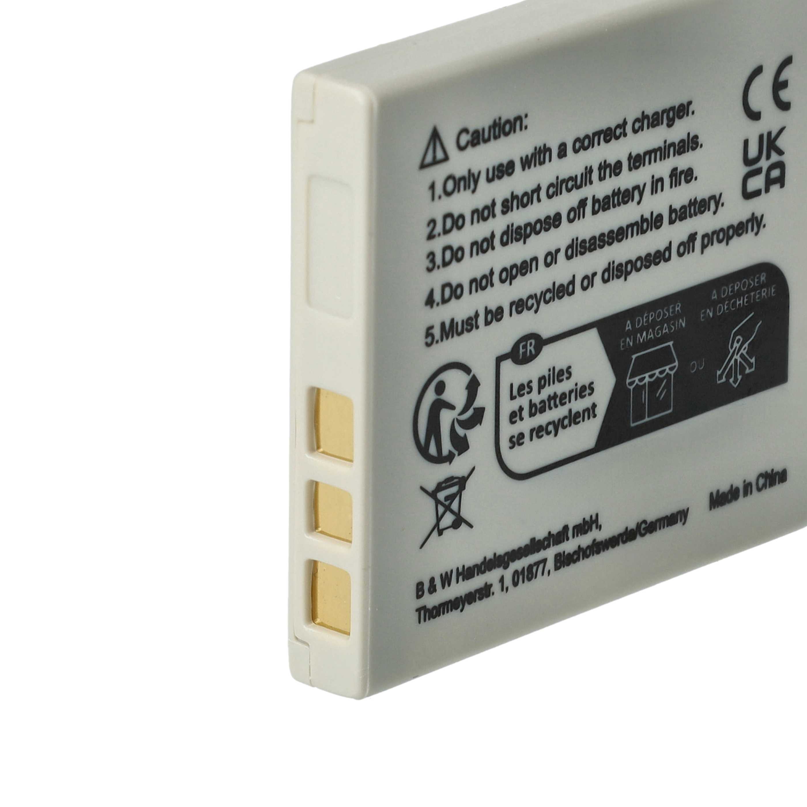 3x Battery replaces Sanyo DB-L20A, DB-L20, DB-L20AEX - 600mAh, 3.7V, Li-Ion