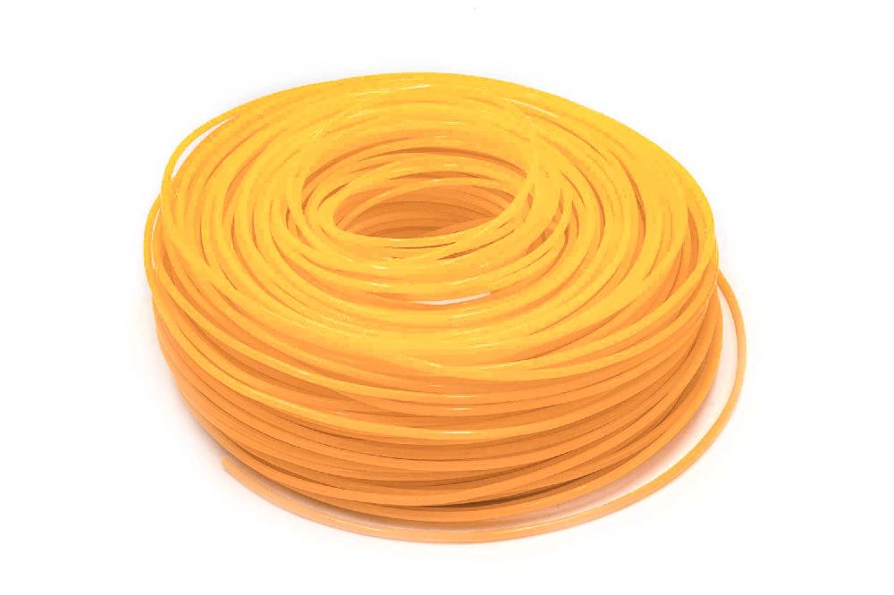 Line suitable for Bosch Makita Lawn Mower, Grass Trimmer - Trimmer Line Orange, 2.4 mm x 88 m, Round