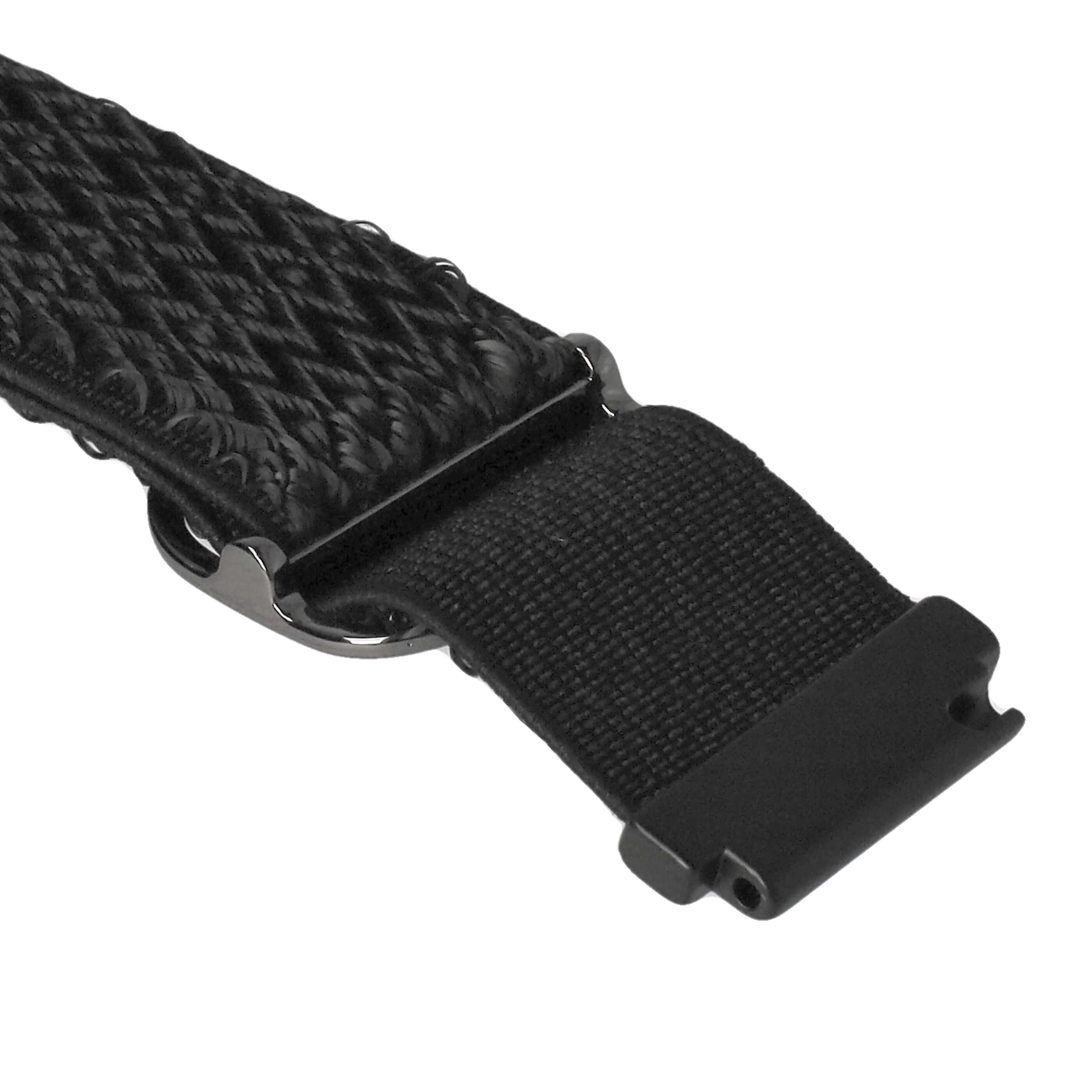 Schnellspanner Armband für Samsung Galaxy Smartwatch - 21 x 2,2 cm, Nylon, schwarz