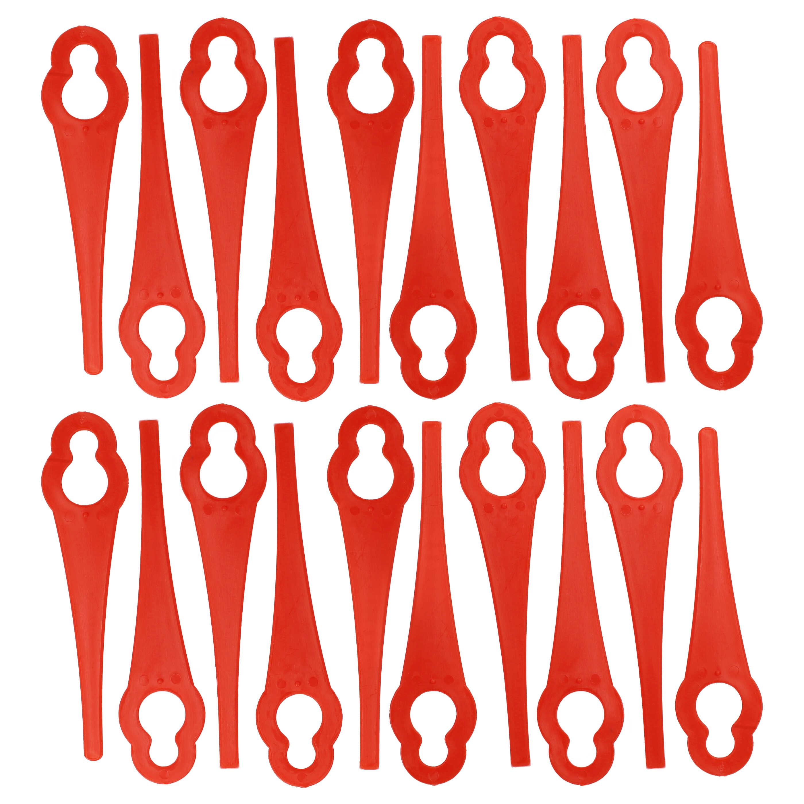 20x Lames remplace ALM BQ026 pour débroussailleuse – Couteaux nylon / plastique, Rot