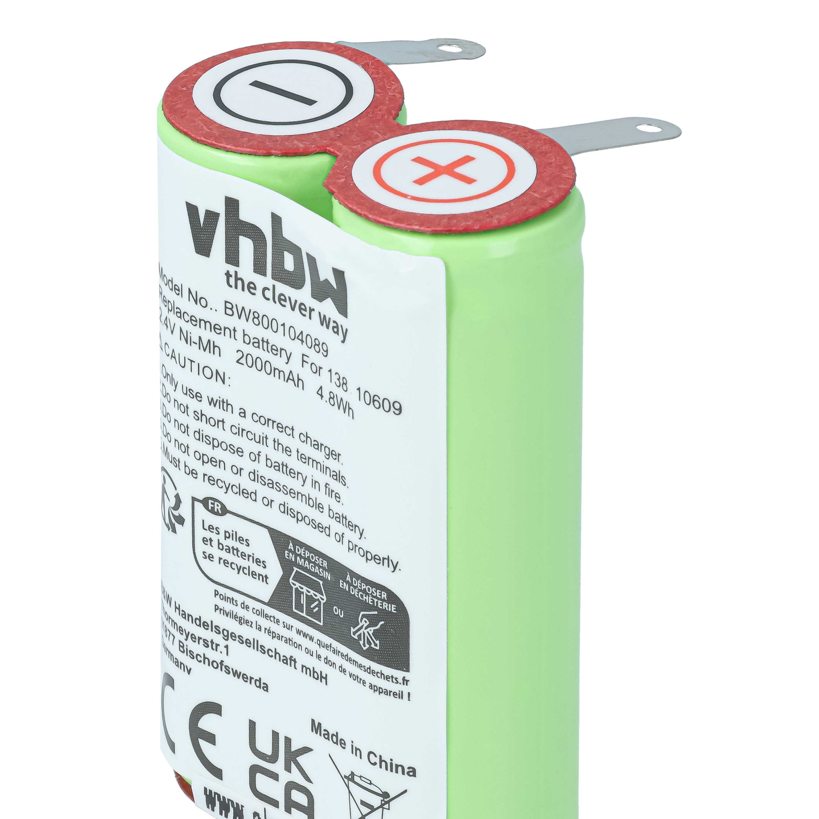 Akumulator do maszynki do strzyżenia zamiennik 138 10609 - 2000 mAh 2,4 V NiMH
