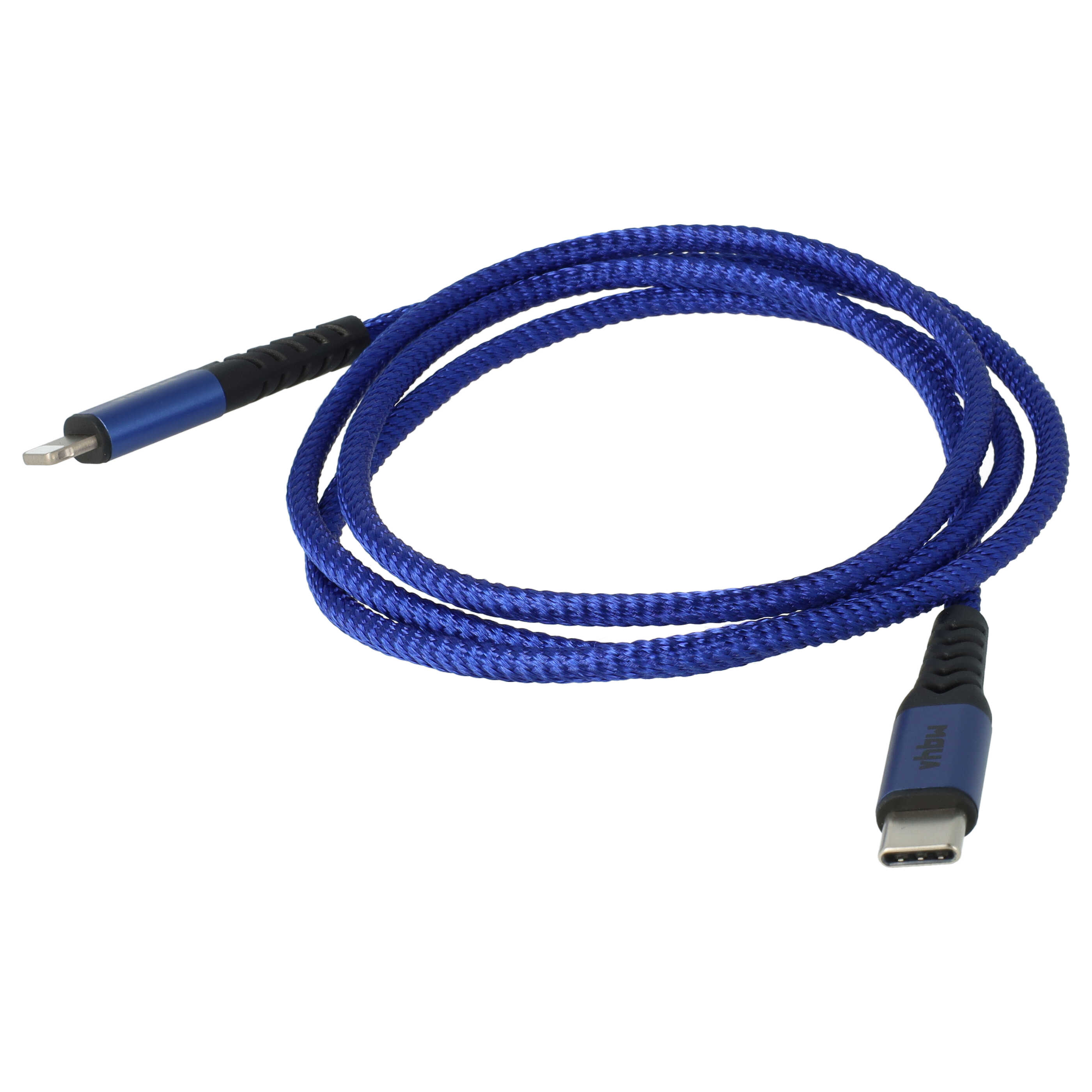 2x Lightning Kabel auf USB C, Thunderbolt 3 passend für Apple MacBook Apple iOS Geräte - Schwarz Blau, 100cm