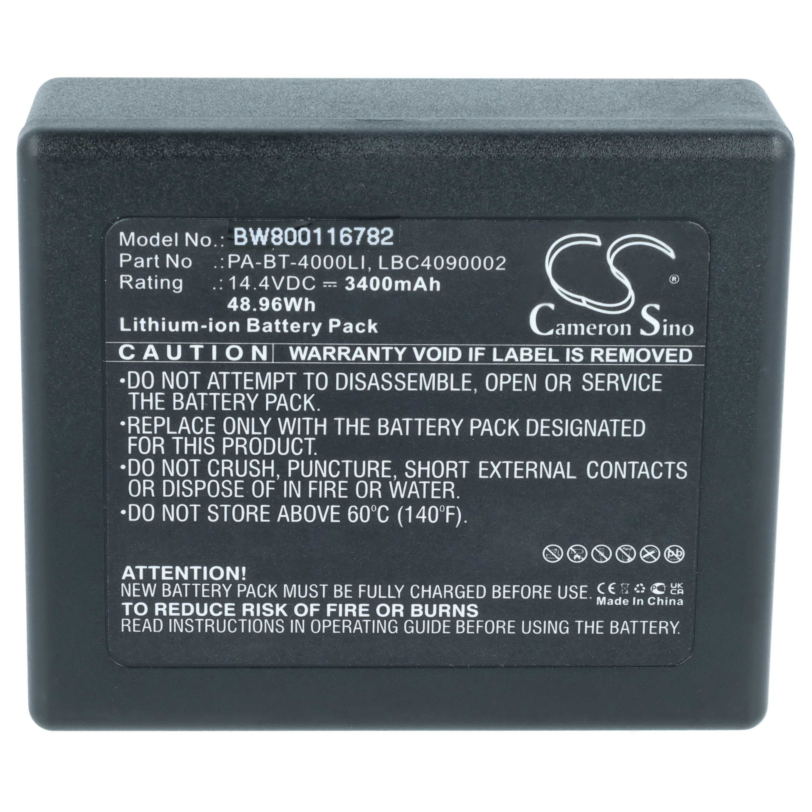 Batería recargable impresora - 3400 mAh 14,4 V Li-Ion