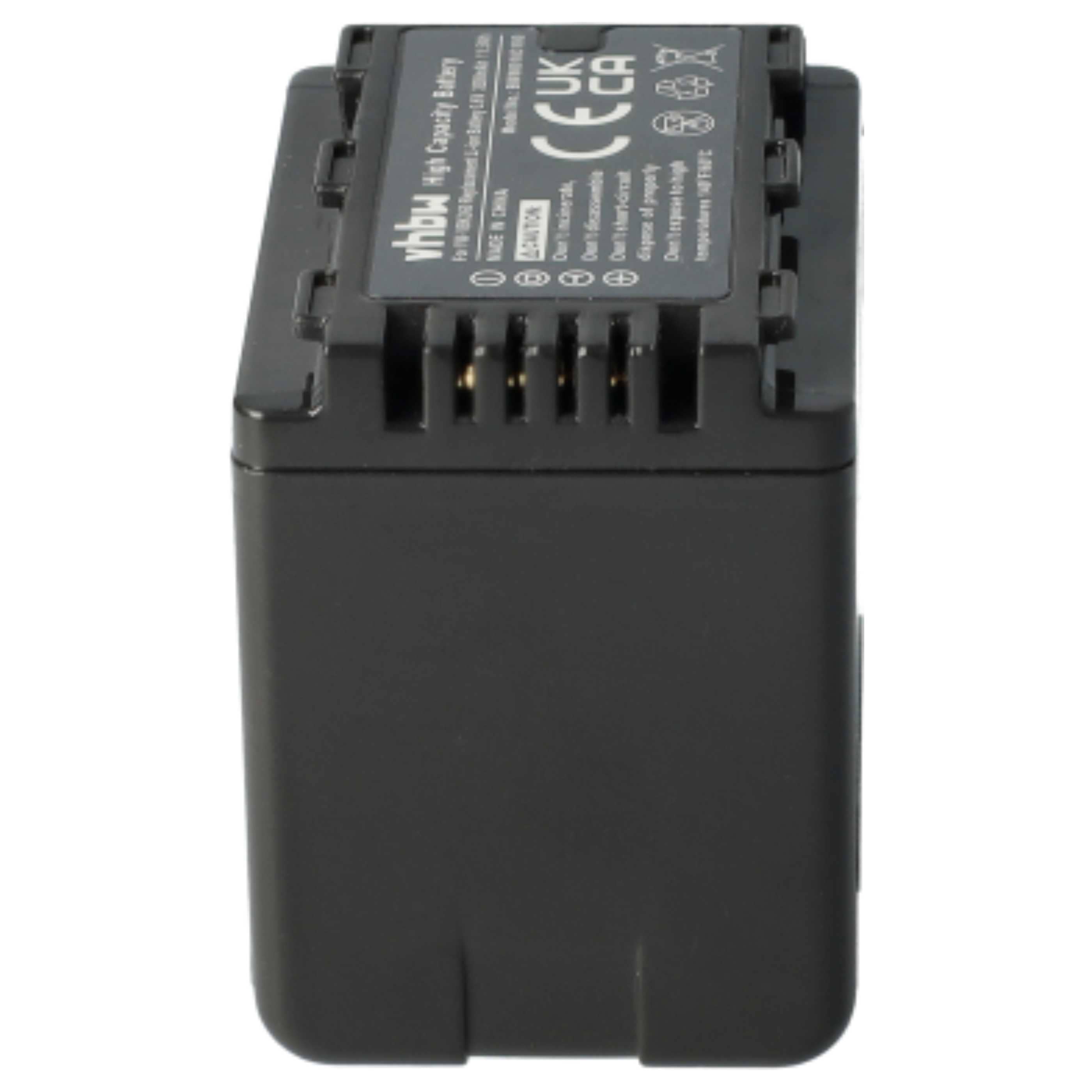 Videocamera 2x Battery replaces Panasonic VW-VBK180, VW-VBK180-K, VW-VBK360 - 3200 mAh 3.6 V Li-Ion