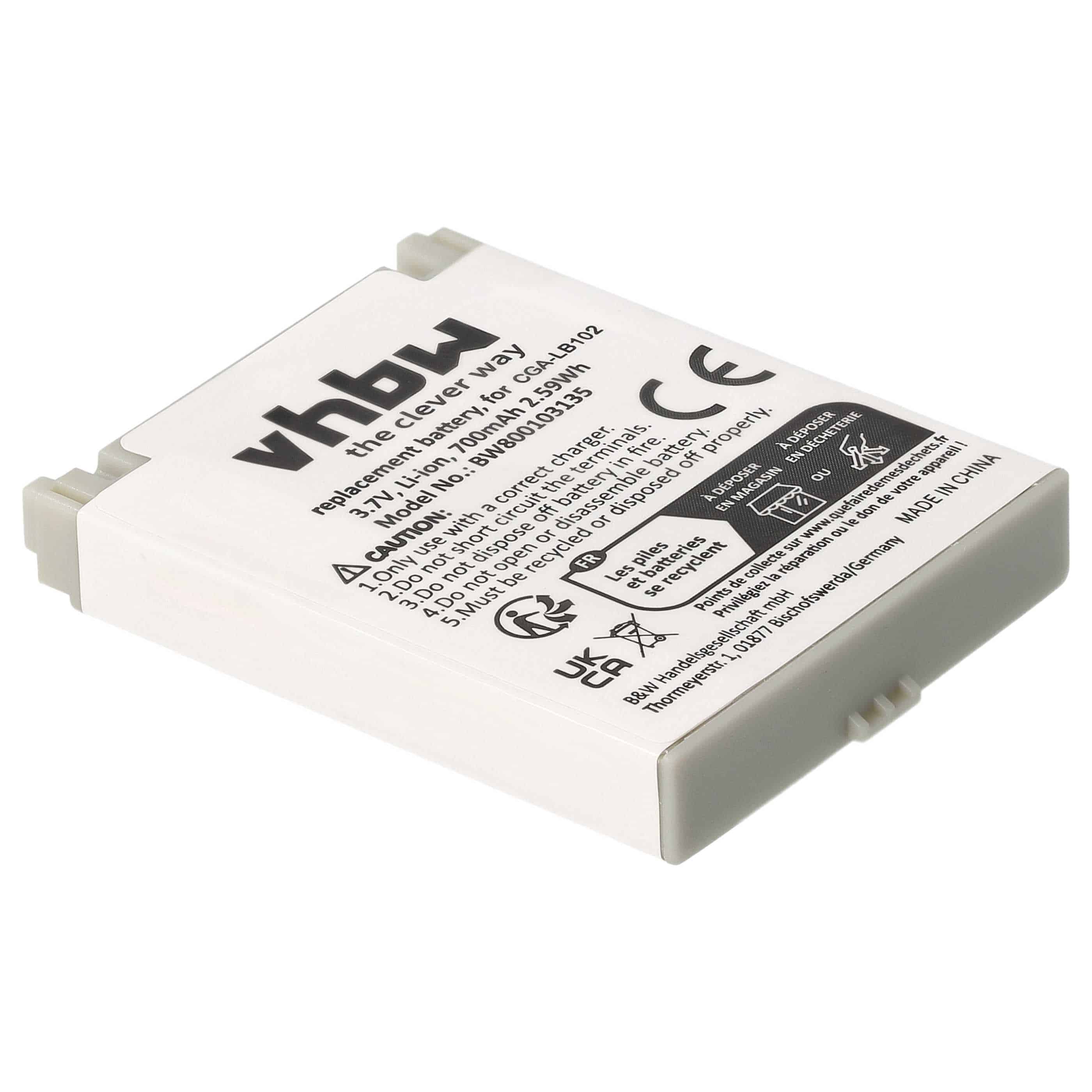 Akku als Ersatz für Panasonic CGA-LB102 - 700mAh 3,7V Li-Ion