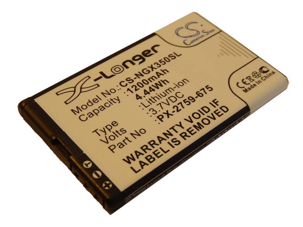 Batería reemplaza Navgear PX-2759-675 para GPS Navgear - 1200 mAh 3,7 V Li-Ion