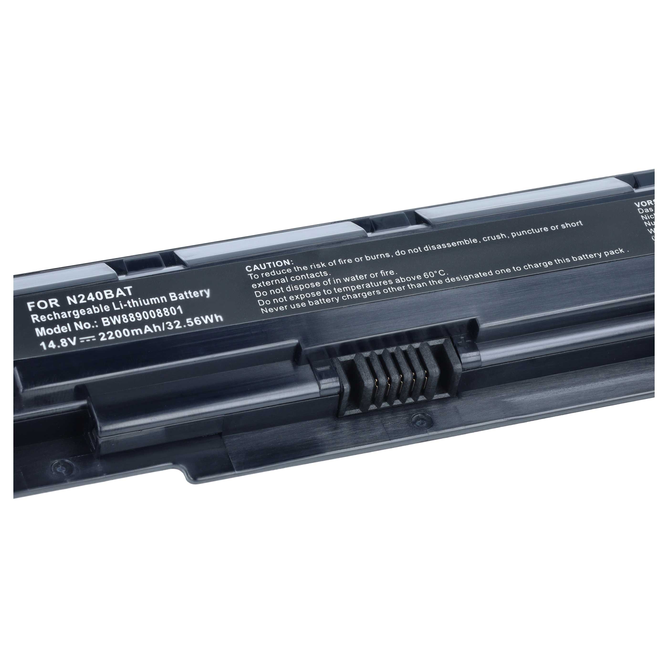 Notebook Battery replaces 6-87-N24JS-42F-1, 6-87-N24JS-42F2-1, 6-87-N24JS-42F1 - 2200 mAh 14.8 V Li-Ion